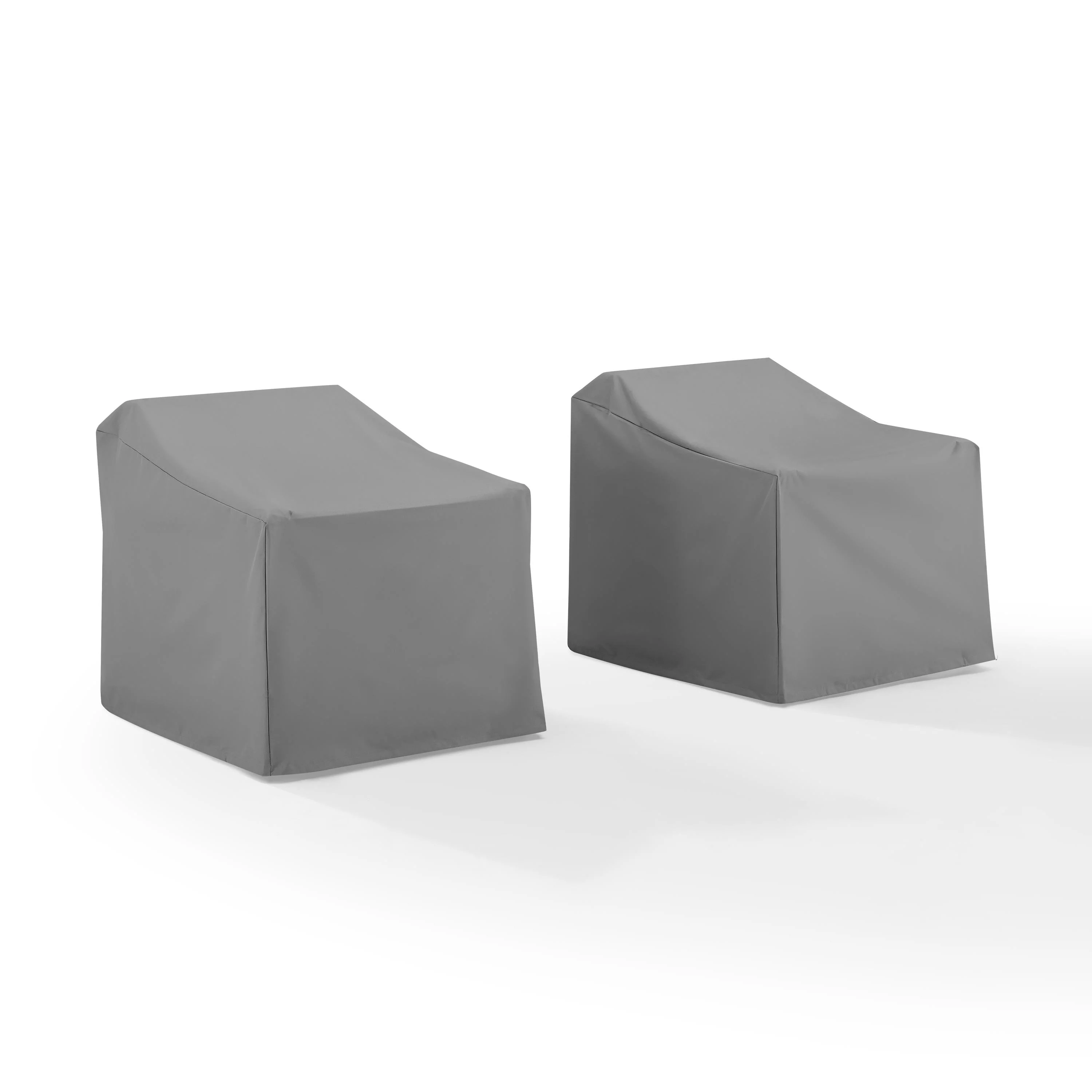 Crosley Furniture Patio Vinyl Chair Cover in Gray (Set of 2)