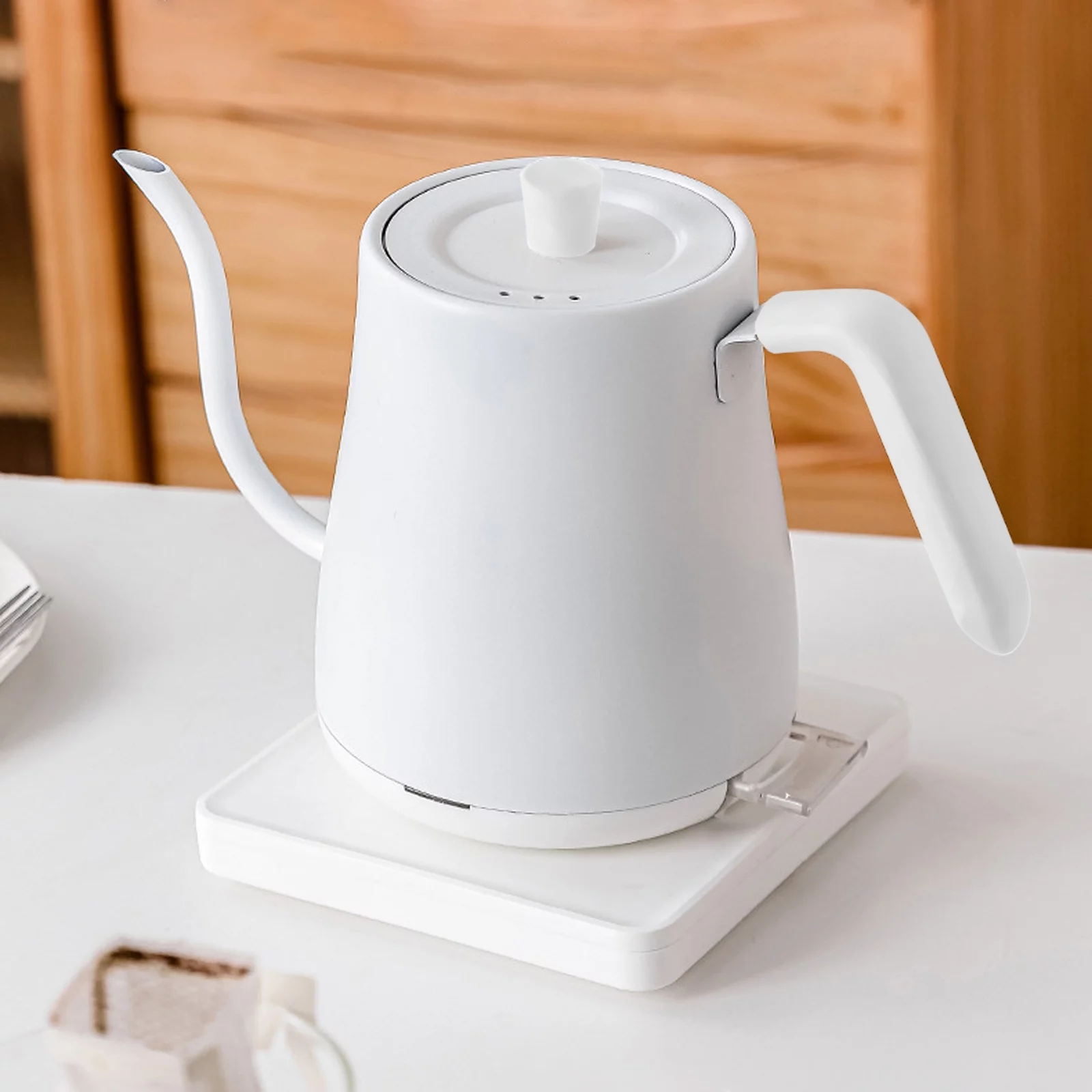 asjyhkr Electric Kettle Gooseneck Kettle, 800ML Water Kettle, Tea Pot Stainless Steel for Coffee & Tea With Fast Heating, Auto-Shut Off And Boil-Dry Protection