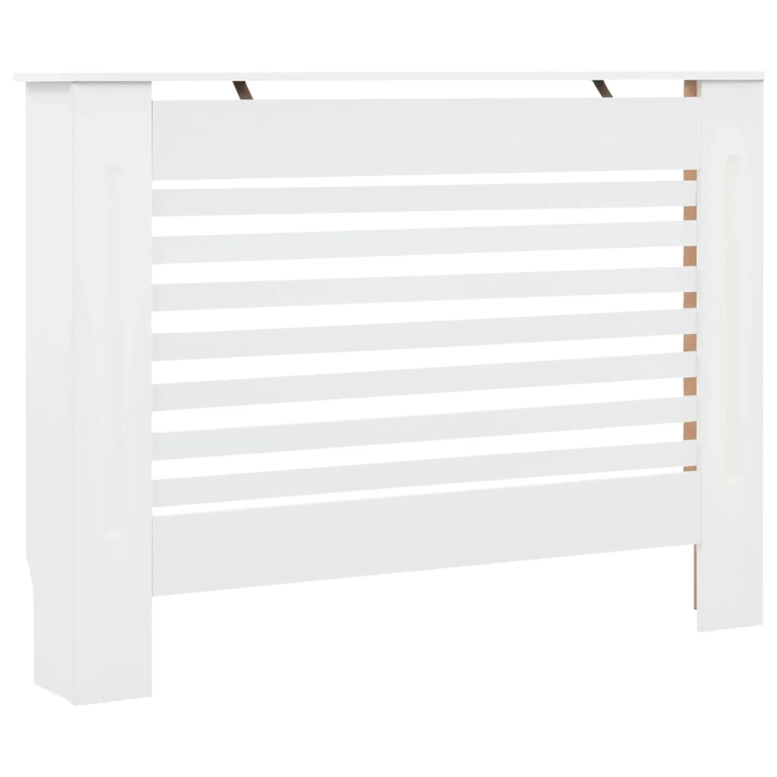 Anself Radiator Cover MDF with Matt Finished Slatted Design Heating Cabinet Smooth for Living Room Bedroom Furniture Decor 44.1 x 7.5 x 32.1 Inches (W x D x H)
