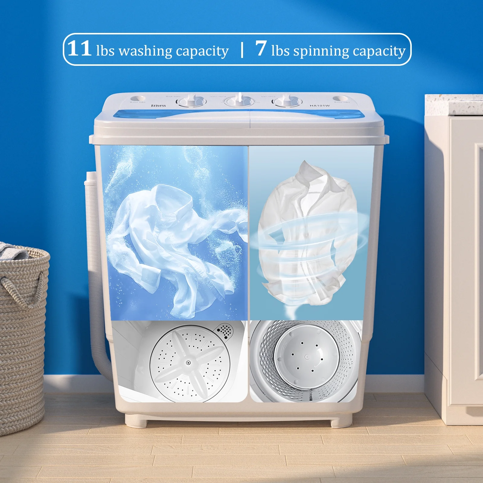 Erivess Portable Washing Machine 18lbs
