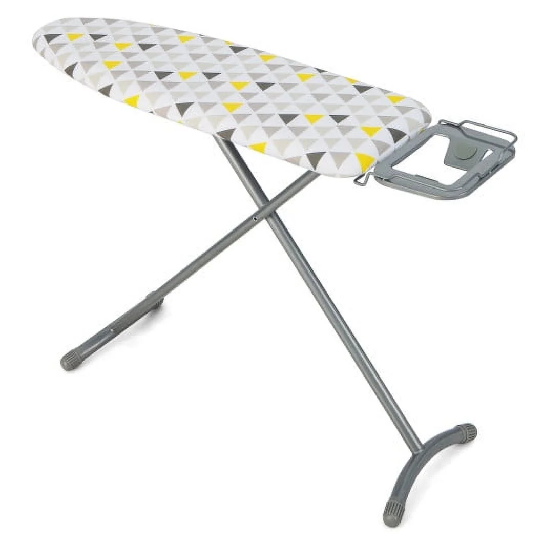 44 x 14 Inch Foldable Ironing Board with Iron Rest Extra Cotton Cover White