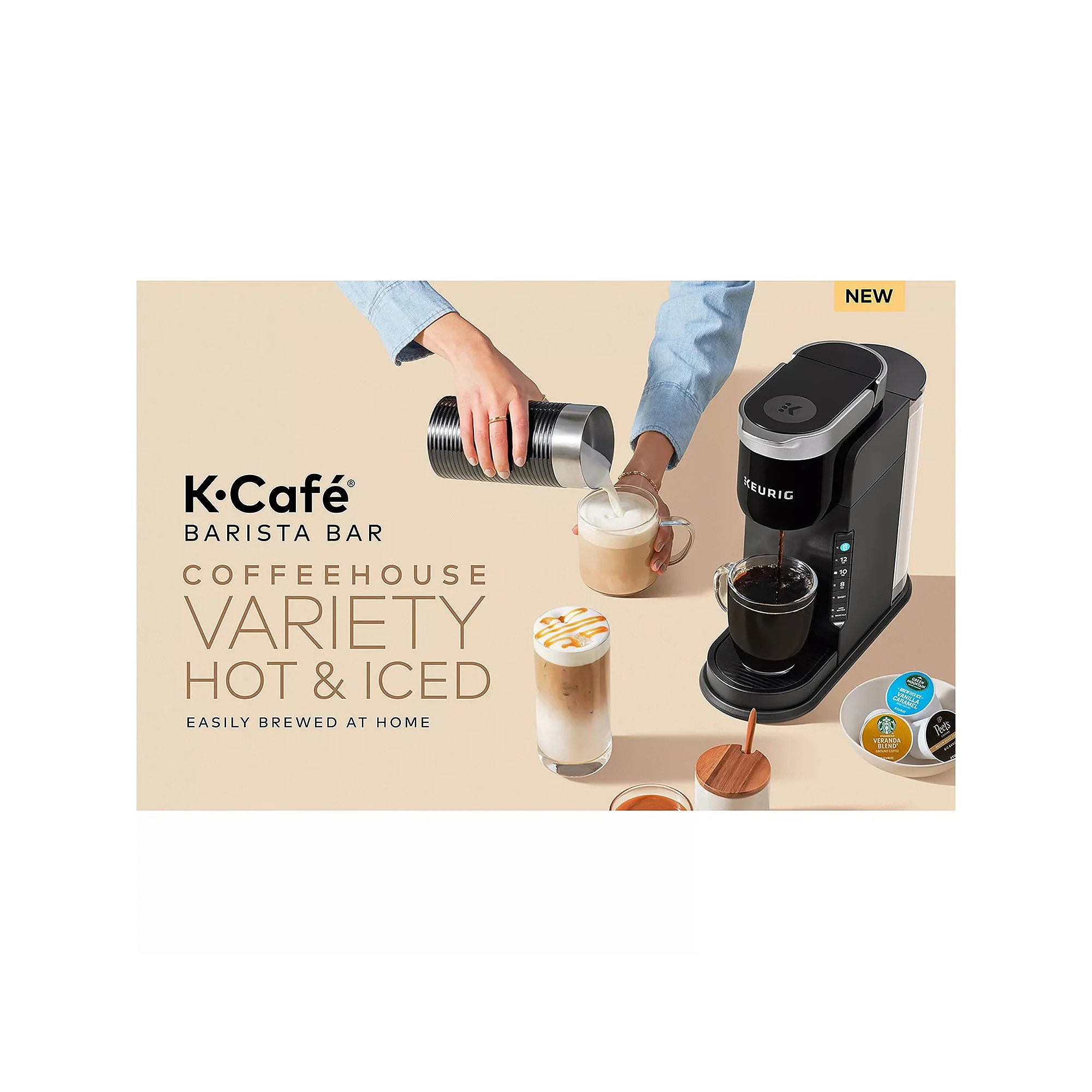Keurig K-Caf?? Barista Bar Brewer and Frother, One Size, Black