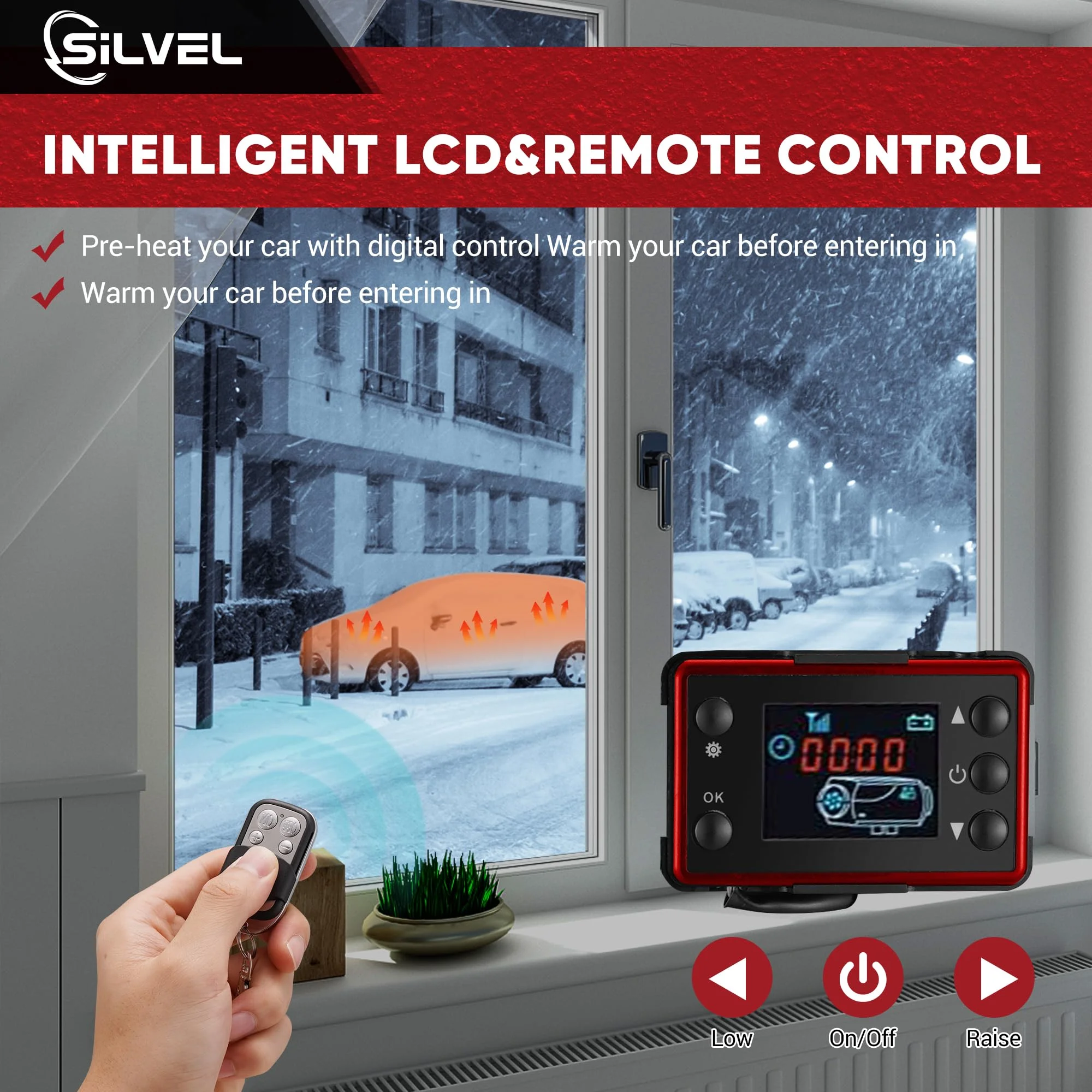 HSCCGI 5KW-8KW Brand New Diesel Air Heater, 12V All-in-One Parking Heating, LCD Remote Control, Fast Heating for RV Truck, Boat, Homes