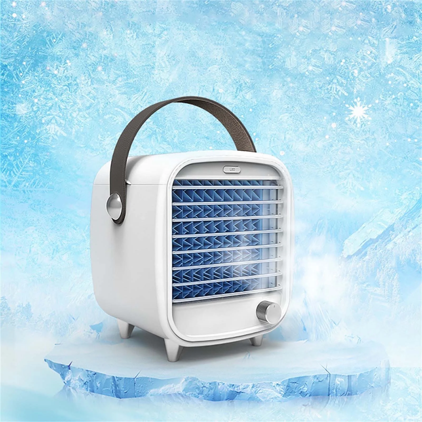 Buodes Summer Savings Clearance Portable Mini Airconditioner Bedroom Aircooler Small Usb Fan Built-In Ice Box Usb Fan Desktop