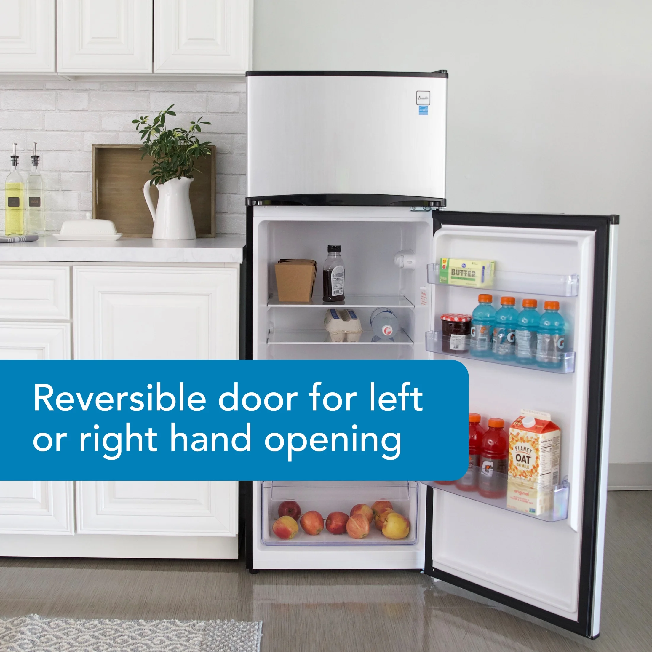 Avanti 22 in. 7.3 Cu. Ft. Top Freezer Refrigerator - Stainless Steel