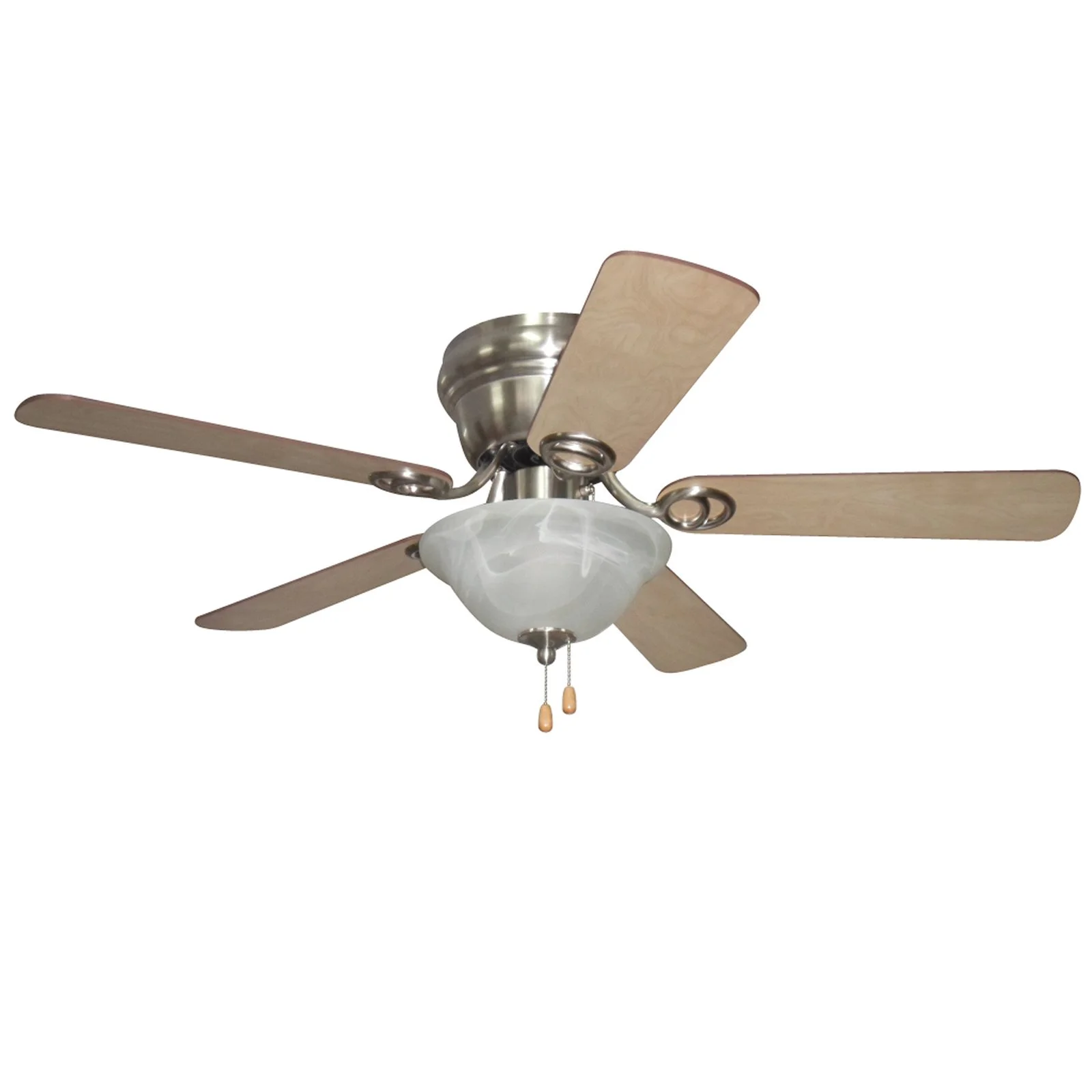 Bala 42'' Hugger Mount Ceiling Fan With Bowl Light, Oil Rubbed Bronze With Walnut Blades