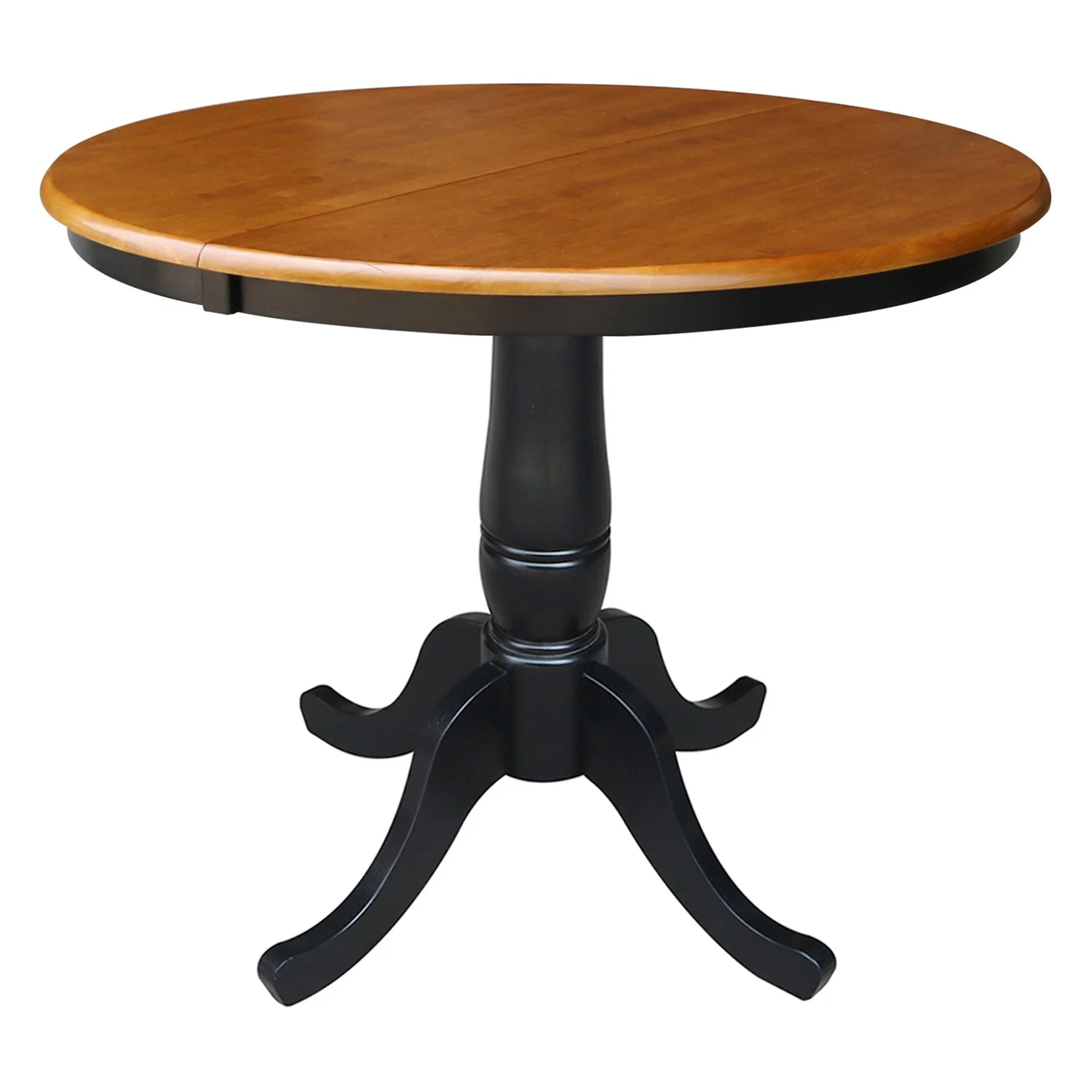 36' Round Top Pedestal Table with 12' Leaf, 28.9'H