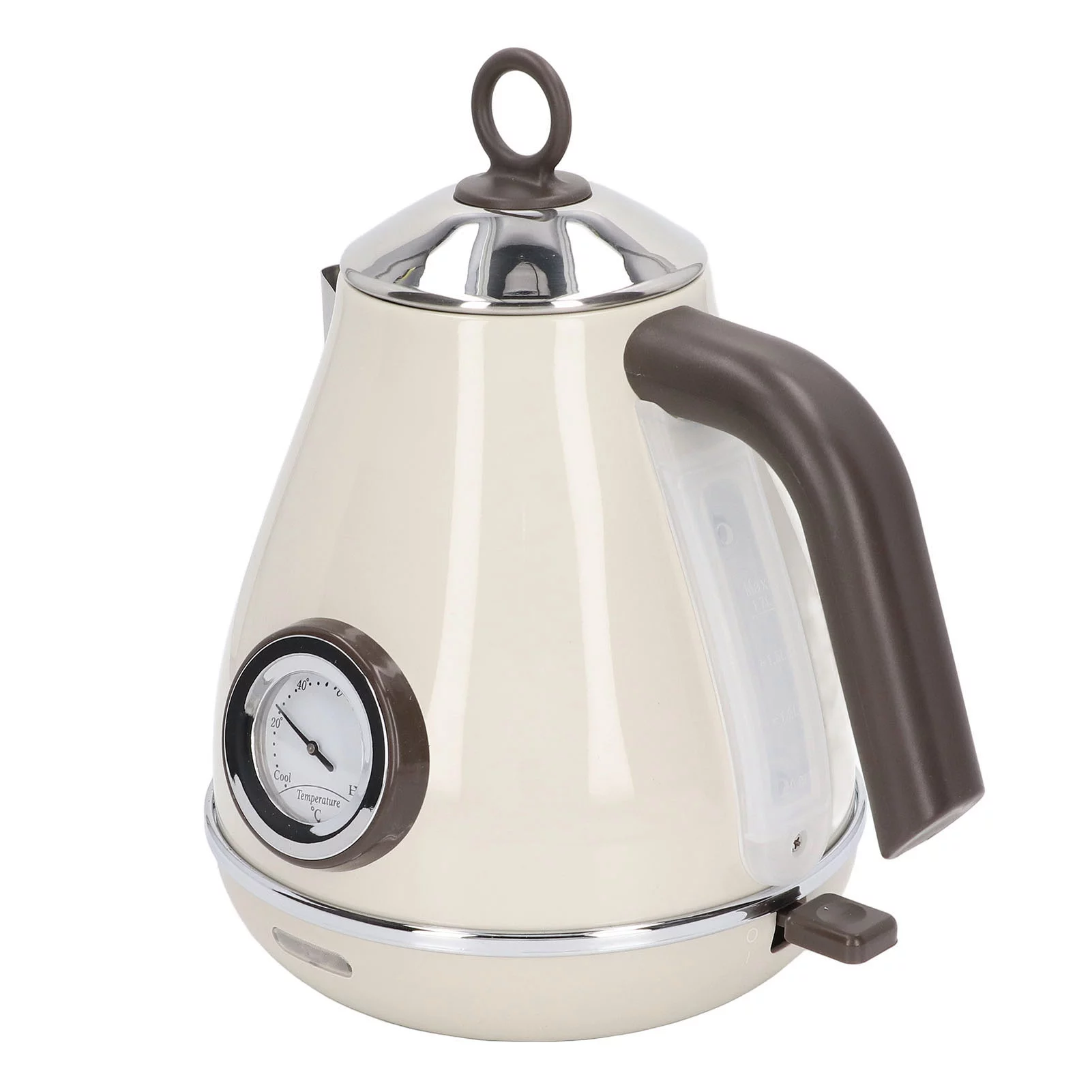 2024 Electric Water Kettle Temperature Display Retro Paint Electric Kettle with 360 Degree Rotating Base EU Plug 220?240V White