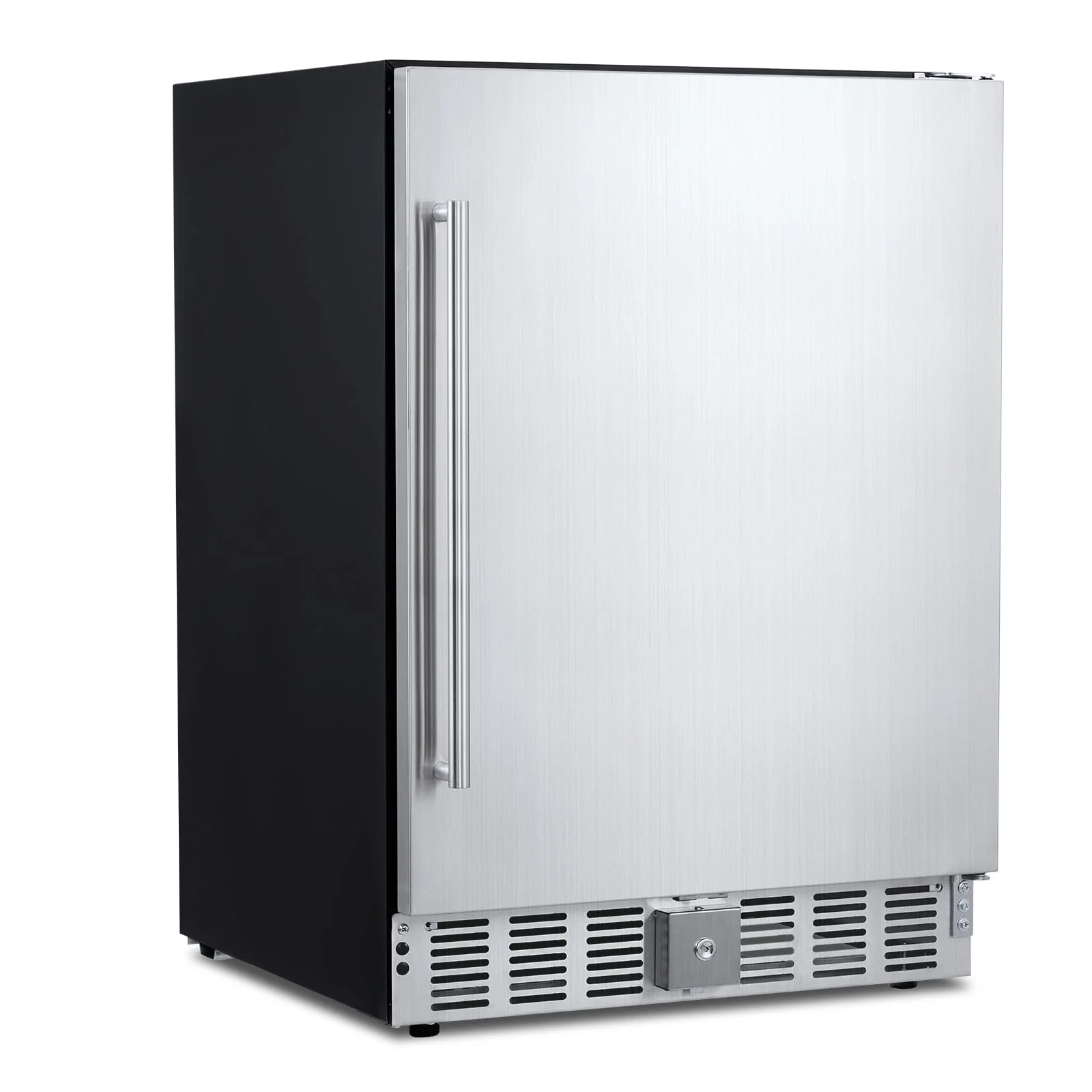 15 Inch Beverage Refrigerator Cooler Under Counter 110 Cans Beverage Fridge Built-in or Freestanding,Stainless Steel Beverage Fridge for Outdoor Kitchen and Patio,Indoor/Outdoor Beverage Cooler