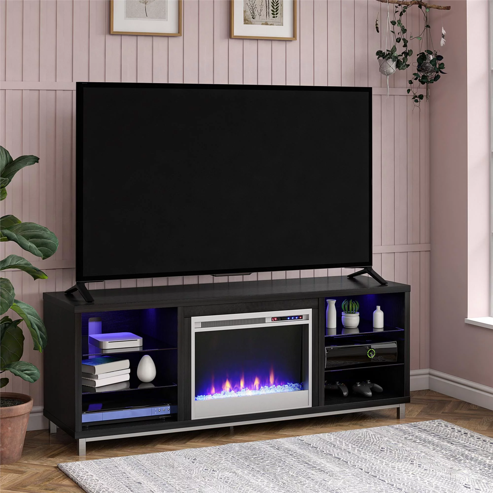 Ameriwood Home Lumina Fireplace TV Stand for TVs up to 70