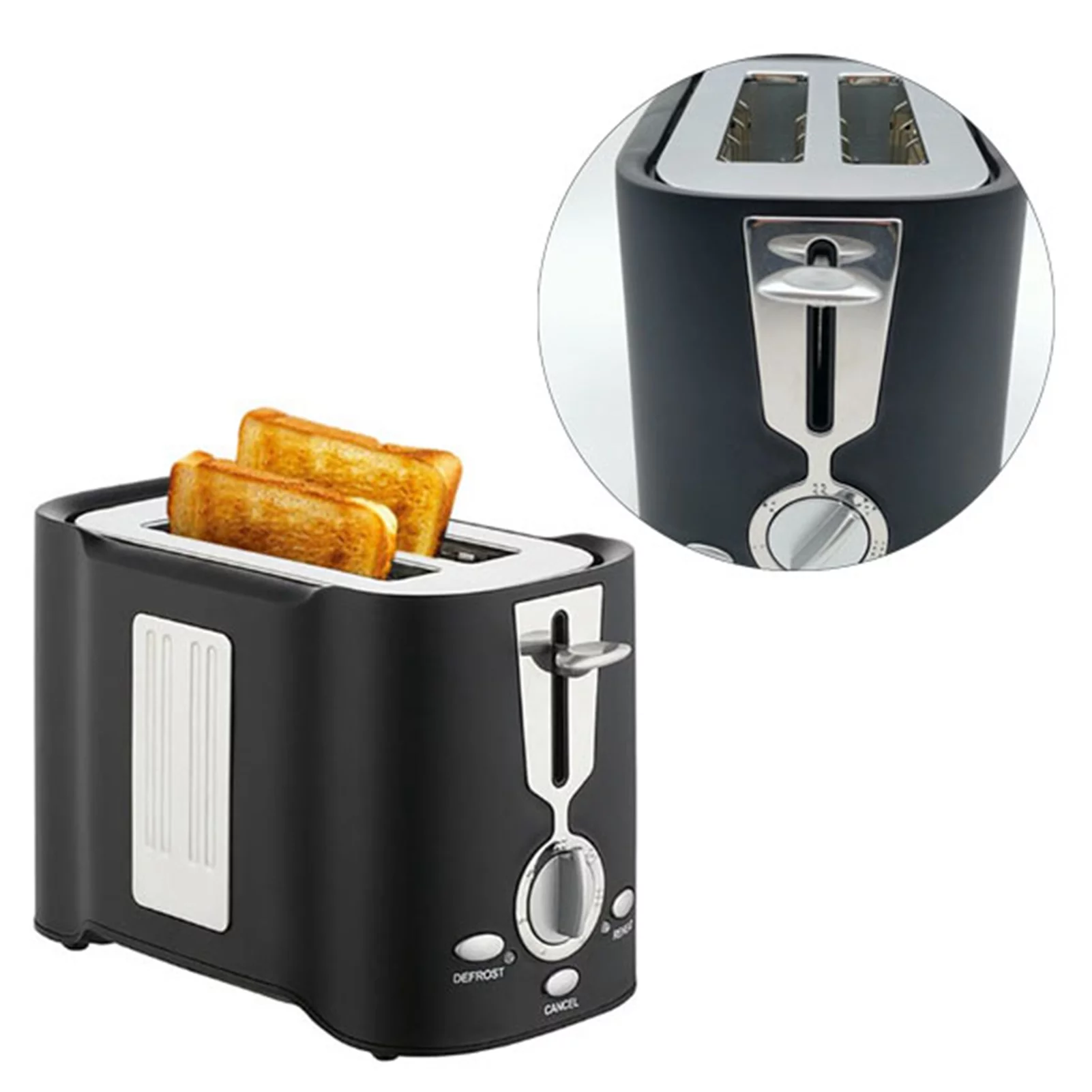 Big sale Toaster Multifunctional Alloy 2 Slice Toaster with Detachable Tray for Breakfast EU Plug 220 to 240V 800W