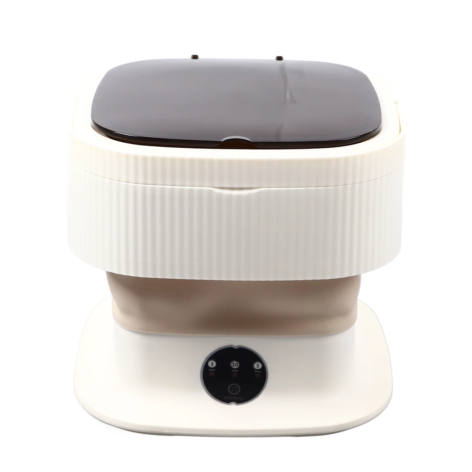 Foldable Washing Machine 10L Capacity Portable Mini Washer for Baby Clothes Underwear Socks US Plug 100 to 240V Khaki