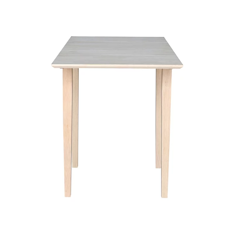 International Concepts Solid Wood Drop Leaf Casual Dining Table - Unfinished