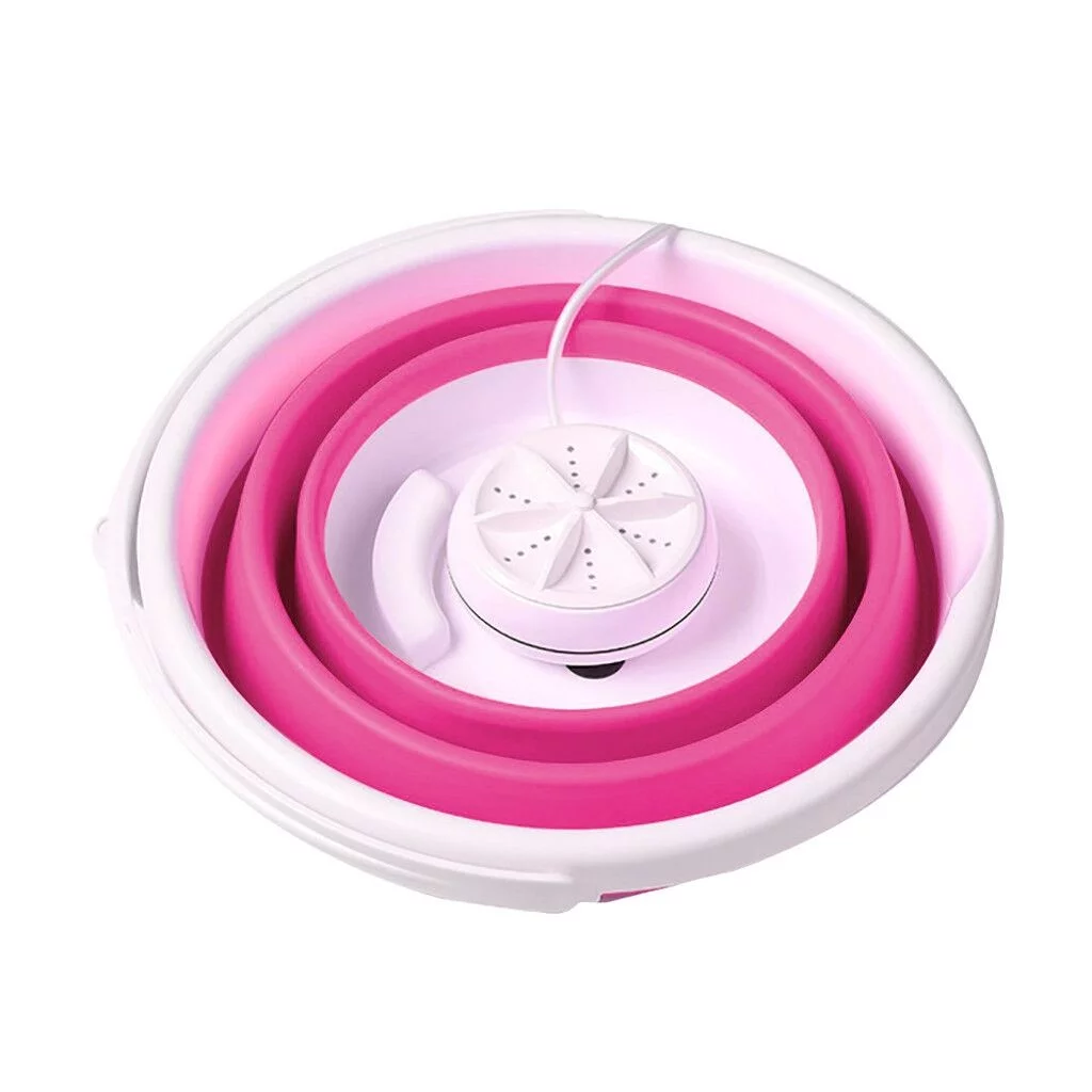 asjyhkr Portable Washing Machine Mini Washing Machine Foldable Tub Rotating Turbine Washer