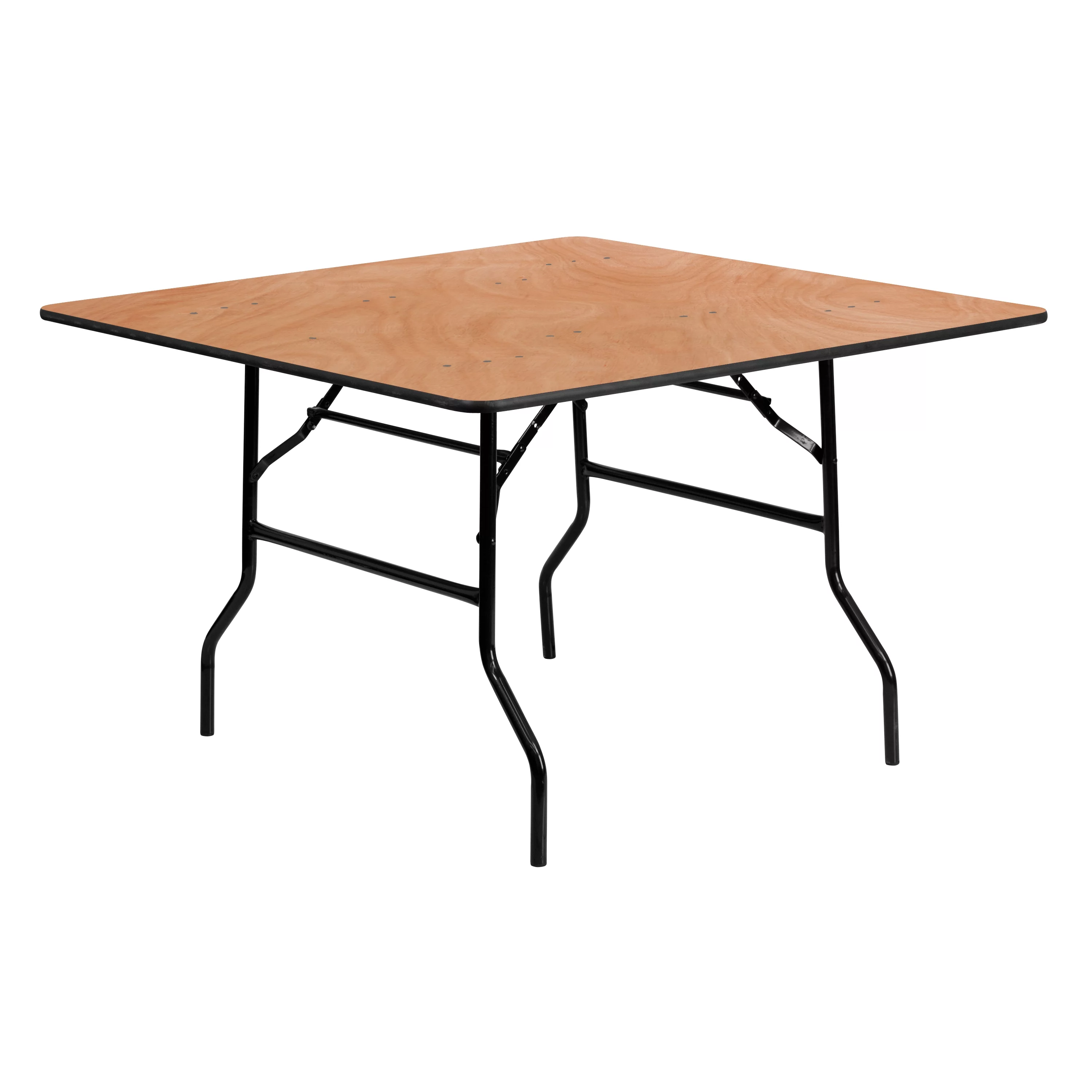 BizChair 4-Foot Square Wood Folding Banquet Table