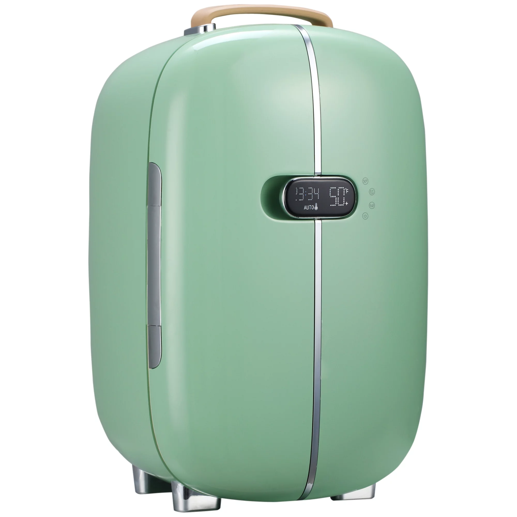 HOMCOM 0.4 Cu. Ft Portable Beauty Fridge with LED Lighting for Makeup