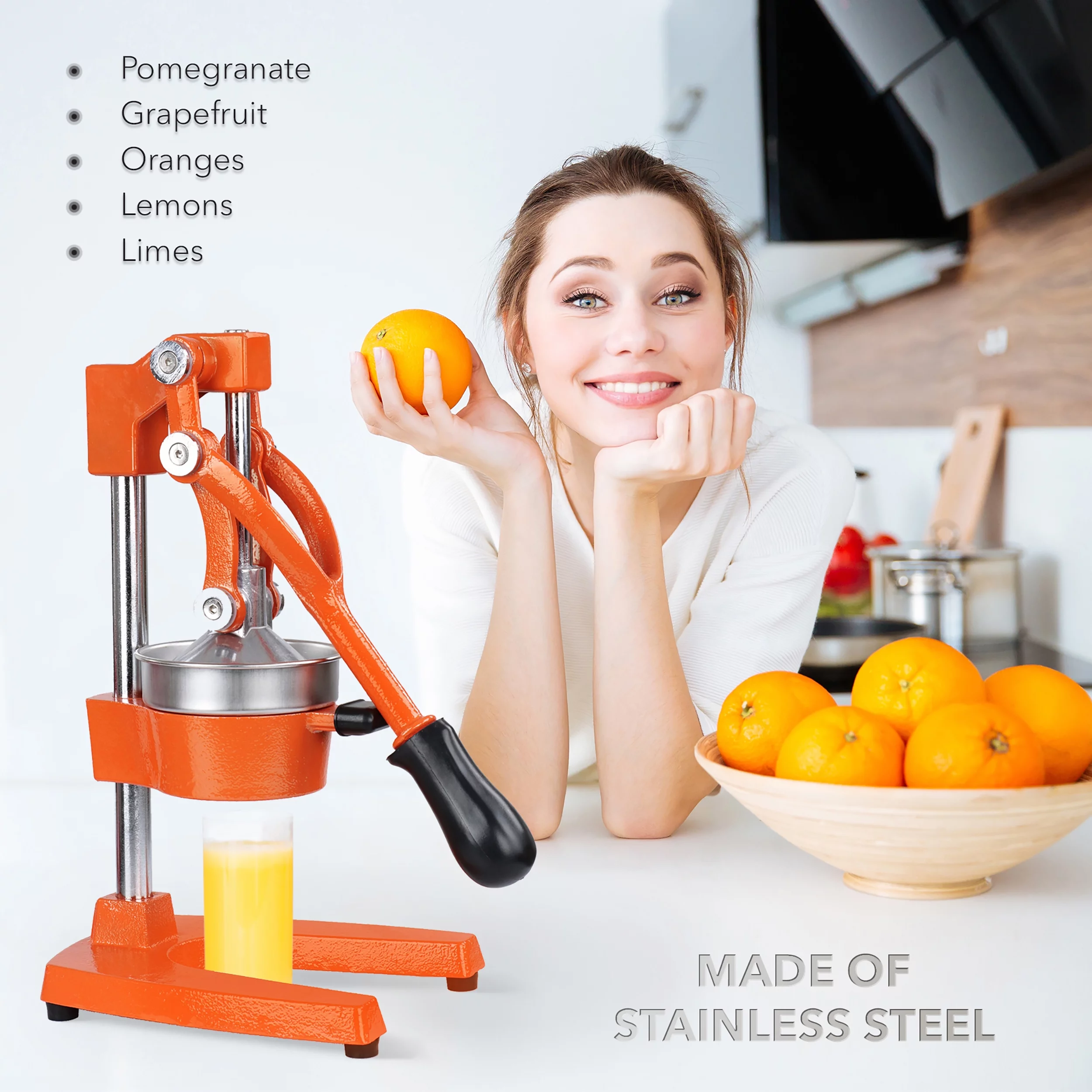 7Penn Orange Hand Juicer with Lever Fresh Lemon Lime Orange Juice without Seeds
