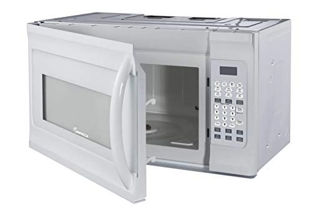Impecca OM-1600W 30' Over the Range Microwave with 1.6 cu. ft. Capacity; 1000 Watts Cooking Power; 300 CFM and Child Lock in White