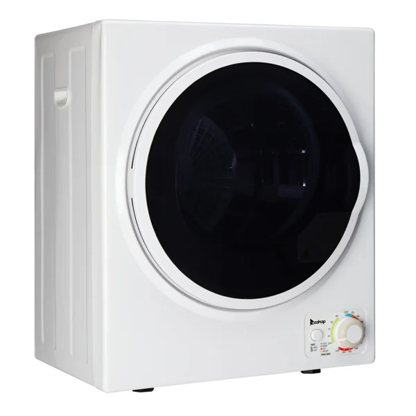 Fithood ZOKOP GYM25-78 Compact Portable Household clothes Dryer 1.6cuft with Stainless Steel Drum Black and White 120V MECHANICAL Control ETL Certification