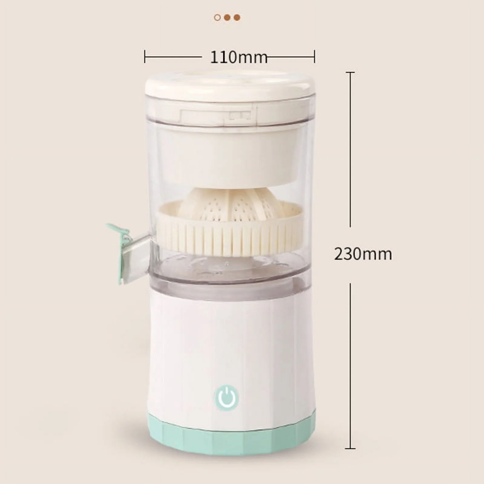 2024 Portable Electric Juicer Rechargeable Multifunctional Wireless Portable Household Orange Squeezer Automatic Orange Juicer White