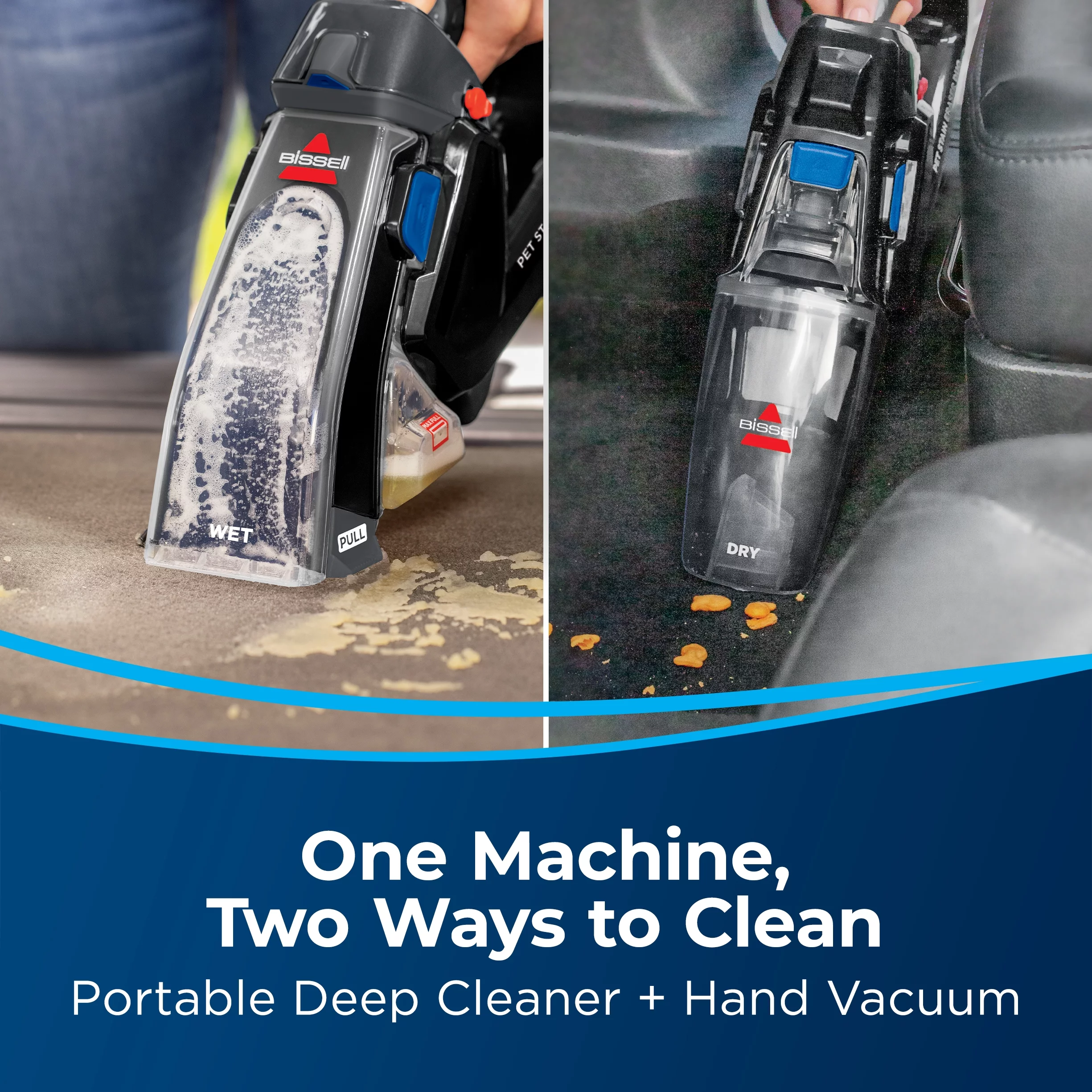 BISSELL? Pet Stain Eraser? Duo Cordless Portable Deep Cleaner and Hand Vacuum, 3706
