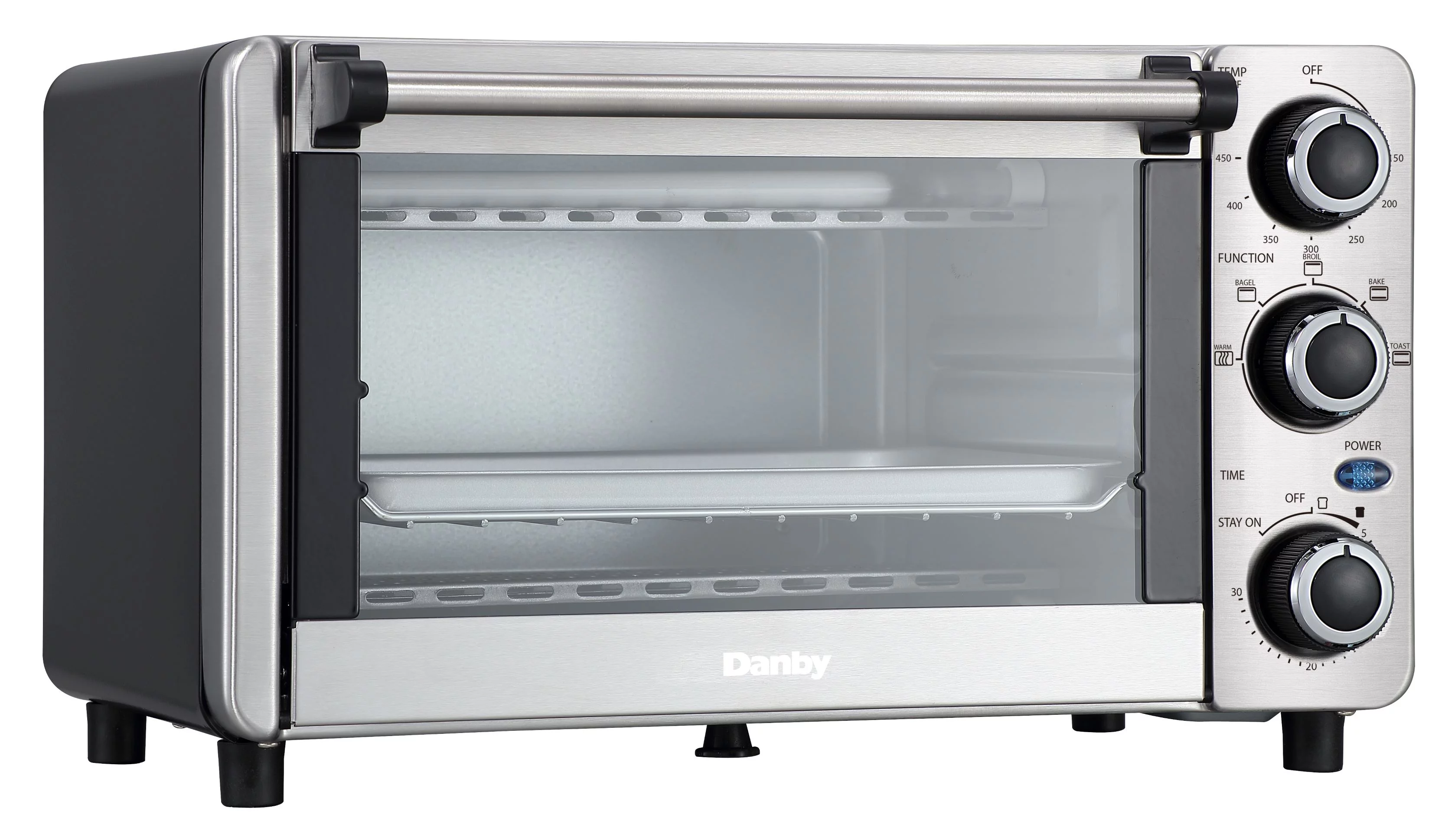 Danby DBTO0412BBSS 0.4 cu ft/12L 4 Slice Countertop Toaster Oven in Stainless Steel