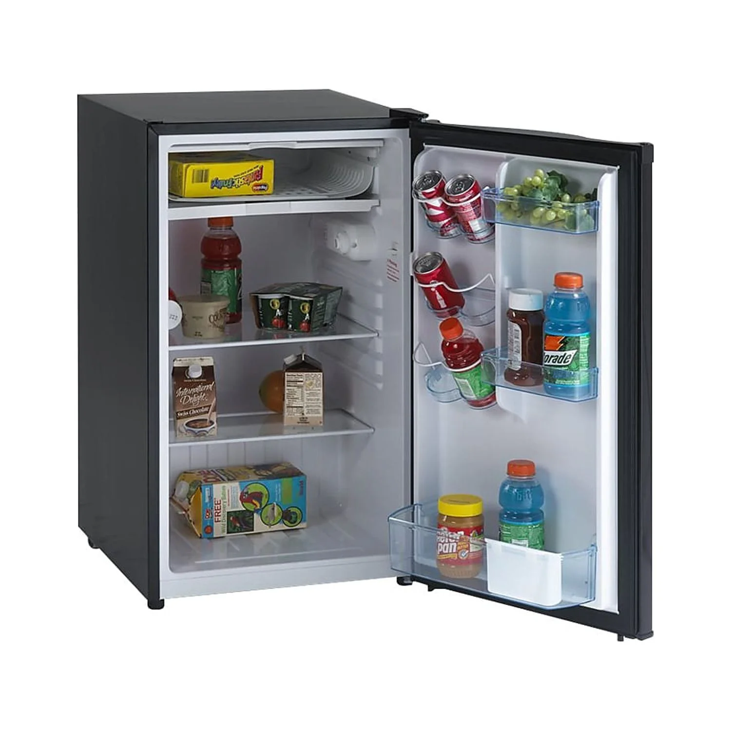 Avanti RM4416B 110V 4.4 Cubic Foot Compact Quiet Mini Fridge Refrigerator, Black