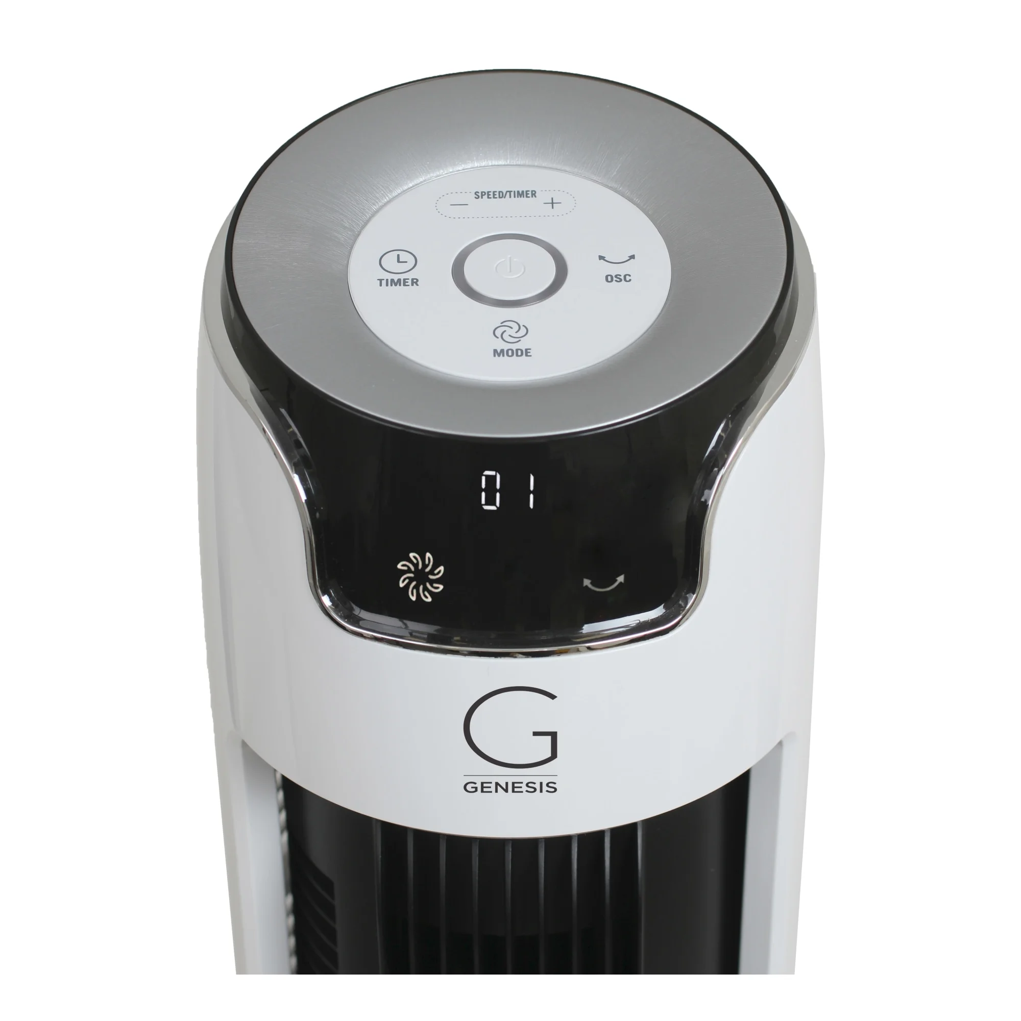 Genesis Powerful 43 Inch Oscillating Tower Fan With Max Air Quiet Technology And Remote