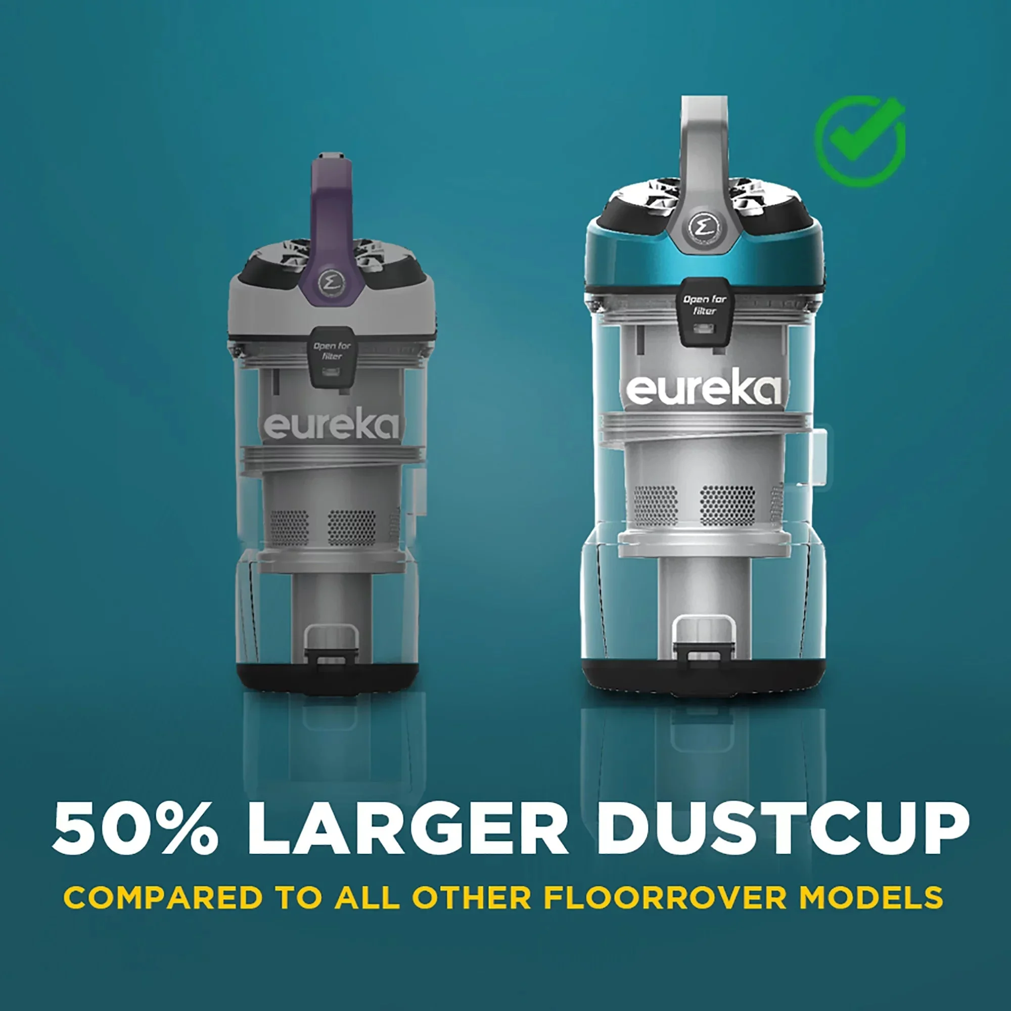 Eureka FloorRover Dash Lightweight, Multi-Surface Upright Vacuum Cleaner with LED Headlights & XL Dustcup, NEU529