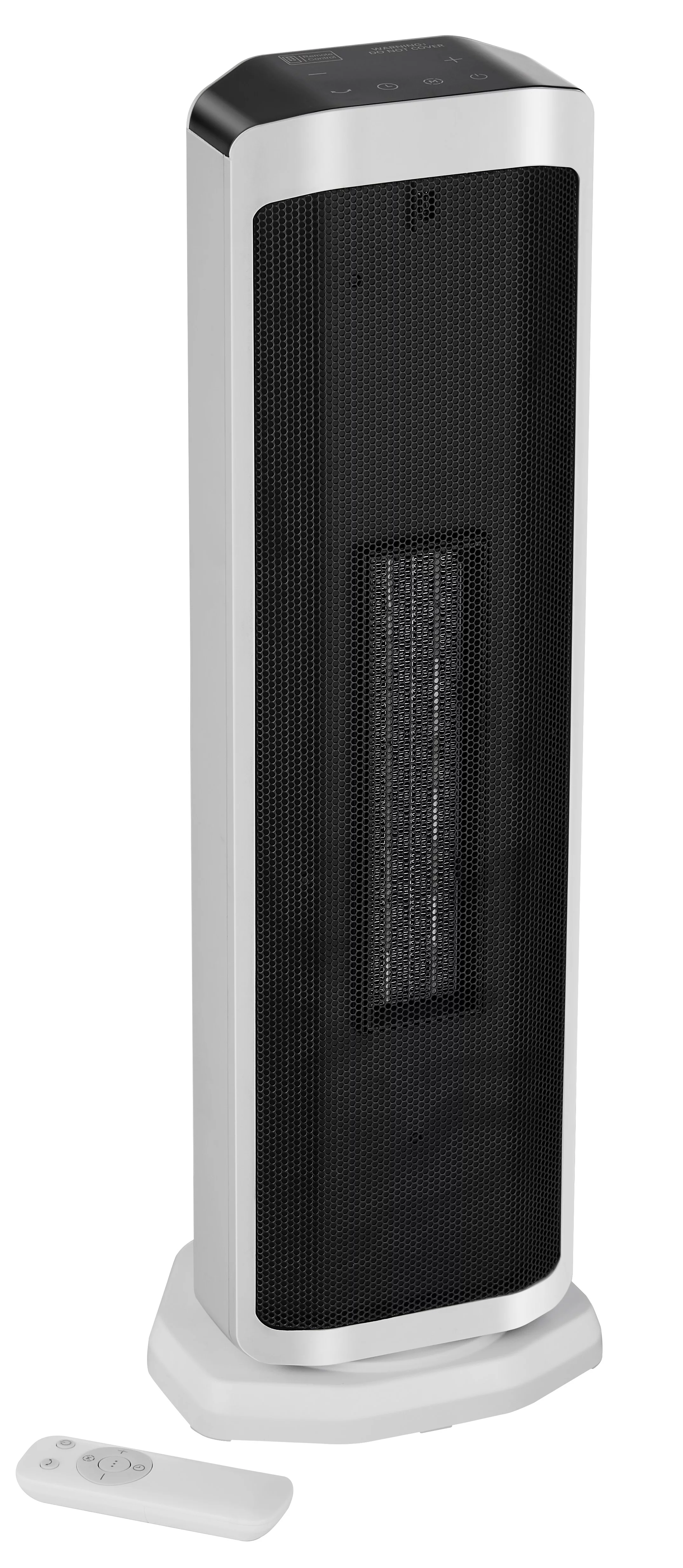Better Homes & Gardens 23' Electric Tower Ceramic Heater, LED Display & Remote Storage, White