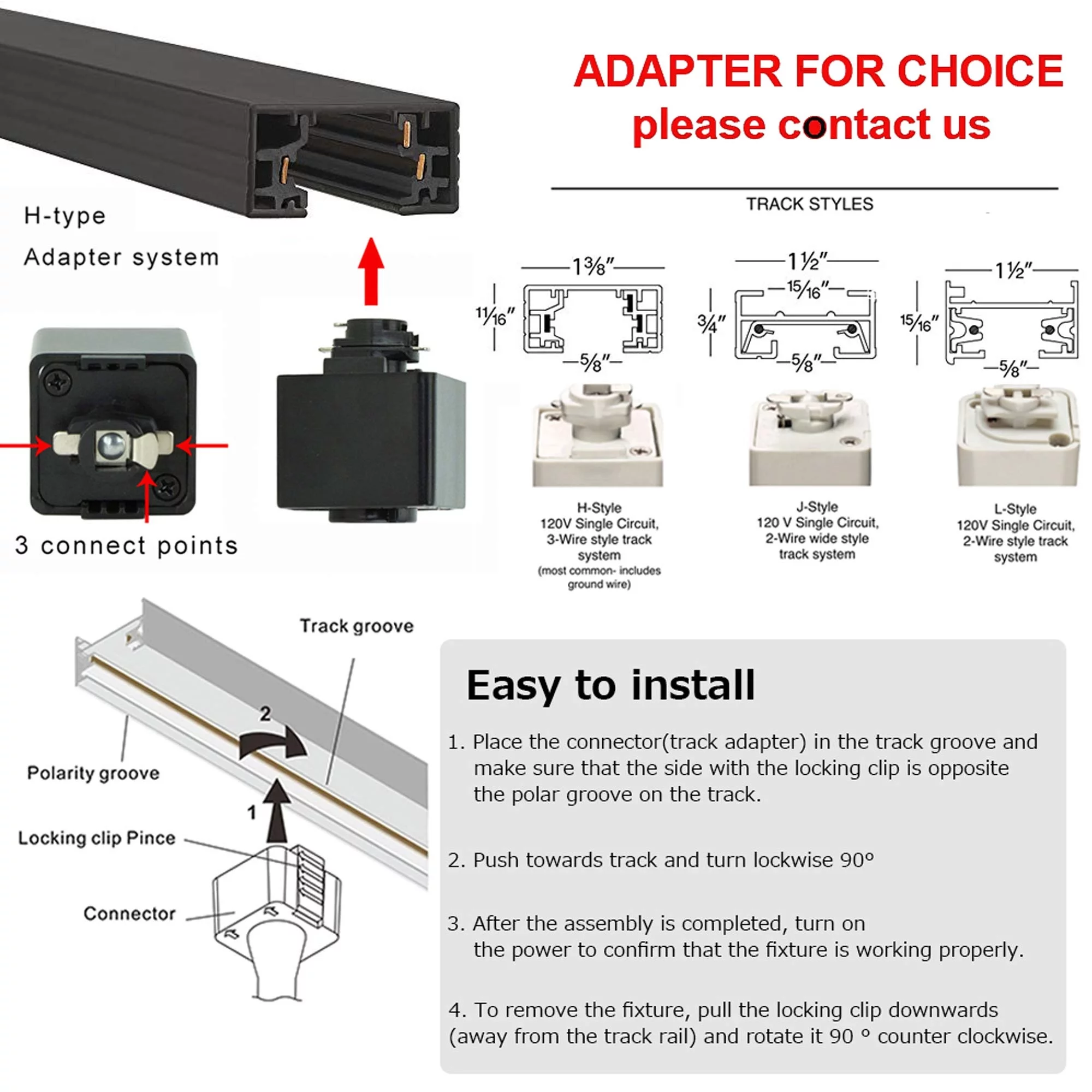 FSLiving Remote Control H-Type Track Ceiling Mini Fan Black Easy To Install Adjustable Angle Simple Design For Home Kitchen - 1 Pack