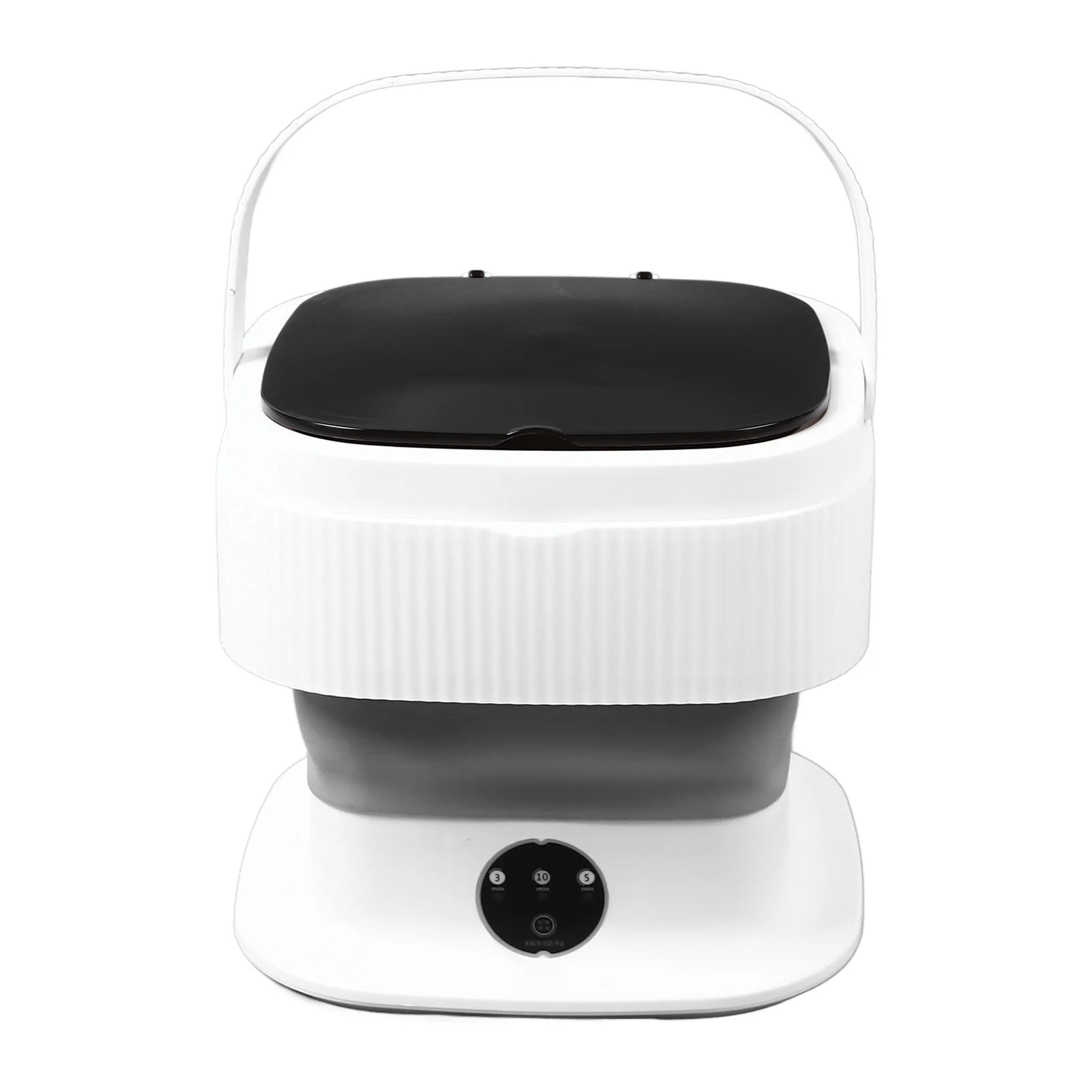 Foldable Washing Machine 10L Capacity Portable Mini Washer for Baby Clothes Underwear Socks US Plug 100 to 240V Grey