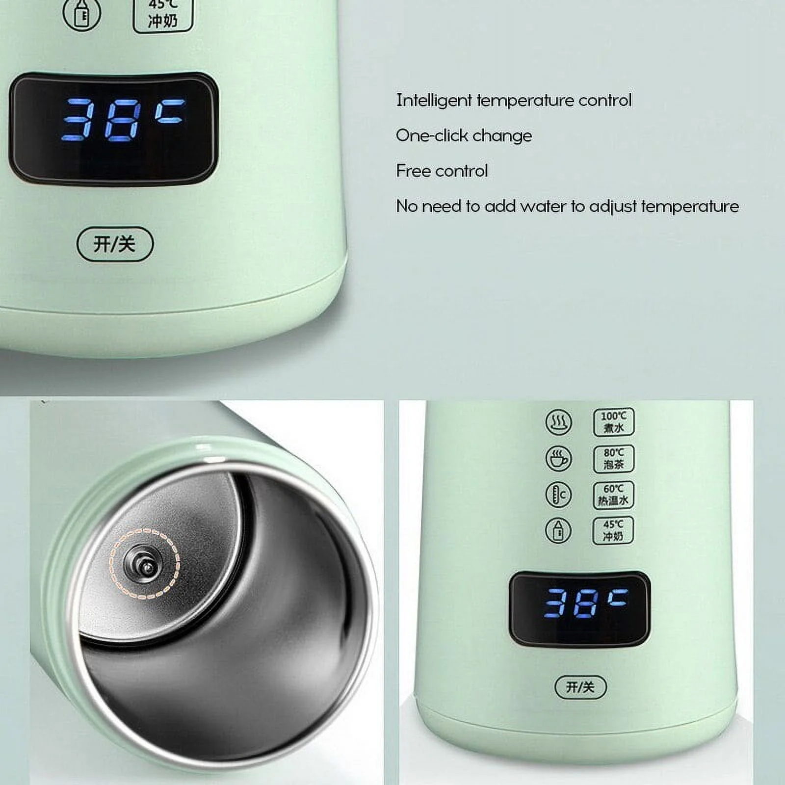 500ml Portable Electric Kettles With Smart Temperature Control Cup Make Tea Coffee Travel Boil Water Kettle Kitchen Appliances