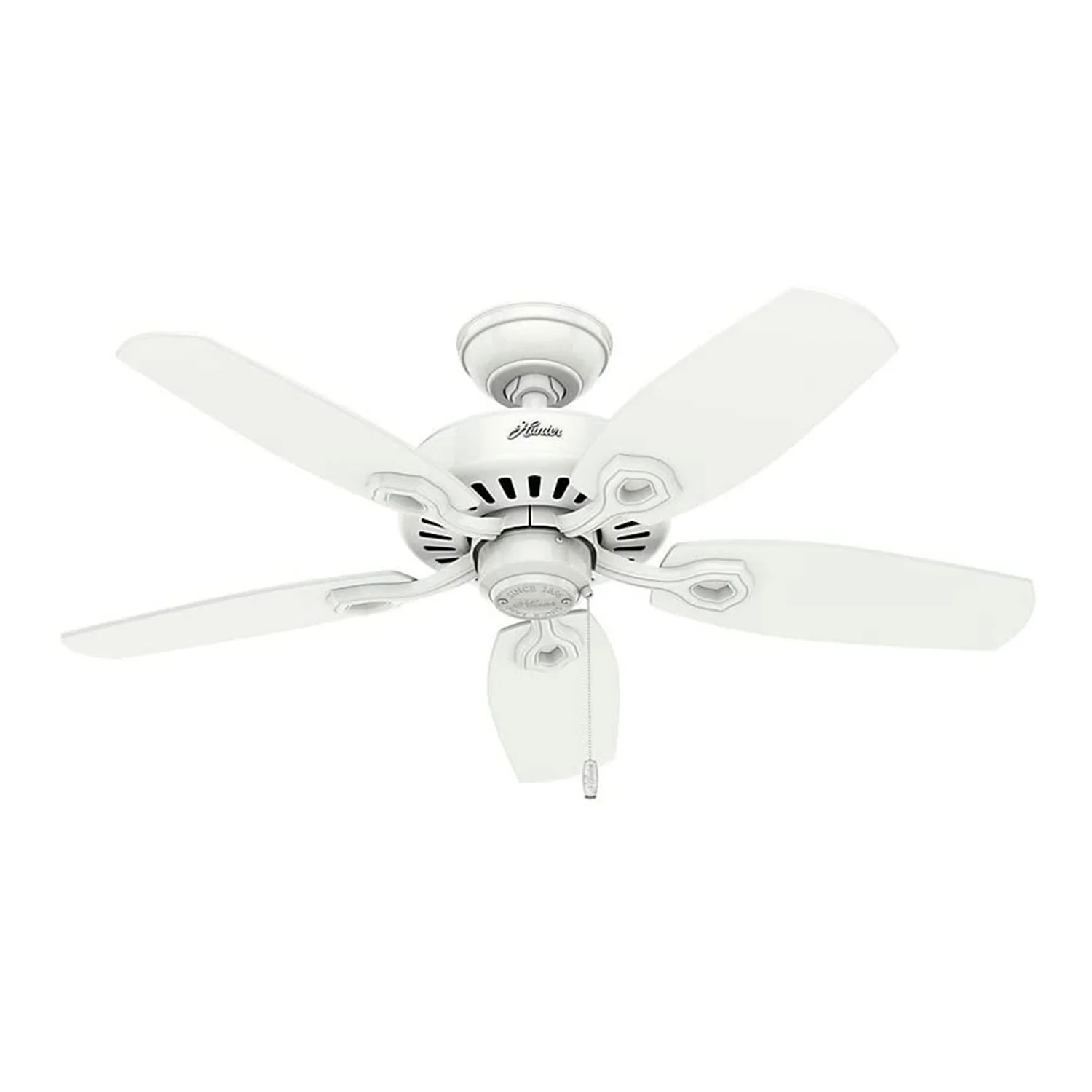 Hunter 42' Traditional Builder Ceiling Fan with 3 LED Lights, Snow White