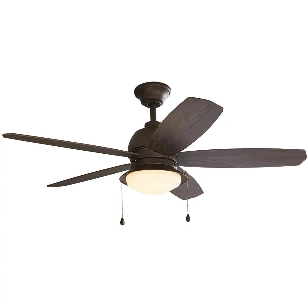 Home Decorators Ackerly 52' LED Indoor/Outdoor Bronze Ceiling Fan with Light Kit