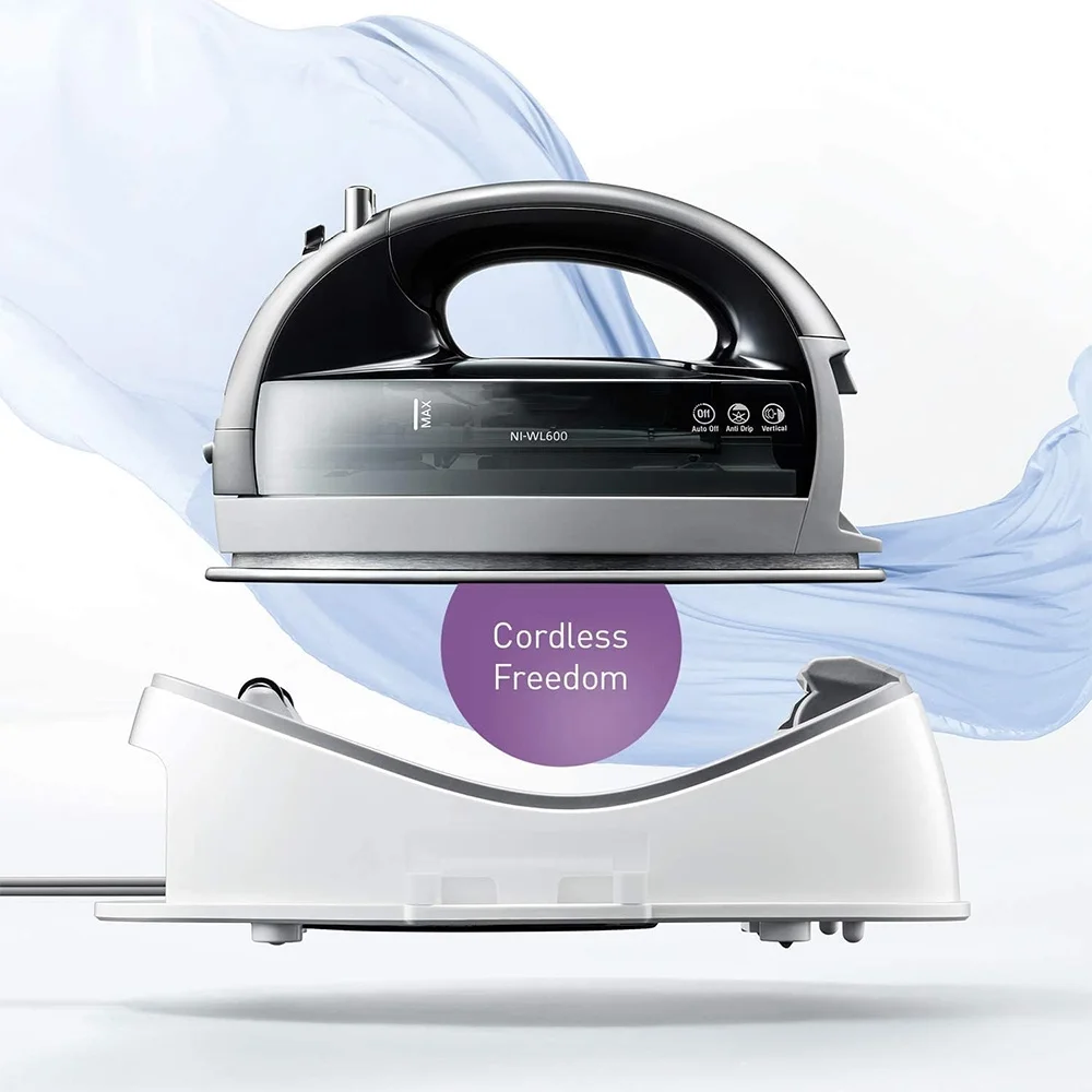 Cordless, Portable 1500W Contoured Multi-Directional Steam/Dry Iron, Silver