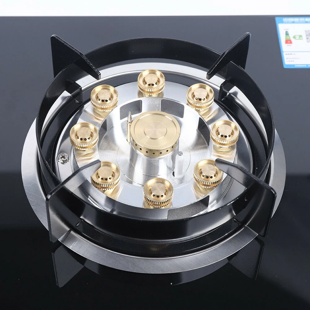 CNCEST 2 Burners Kitchen Gas Cooktop Stove Top Built-in Natural Gas Cooker 730mm