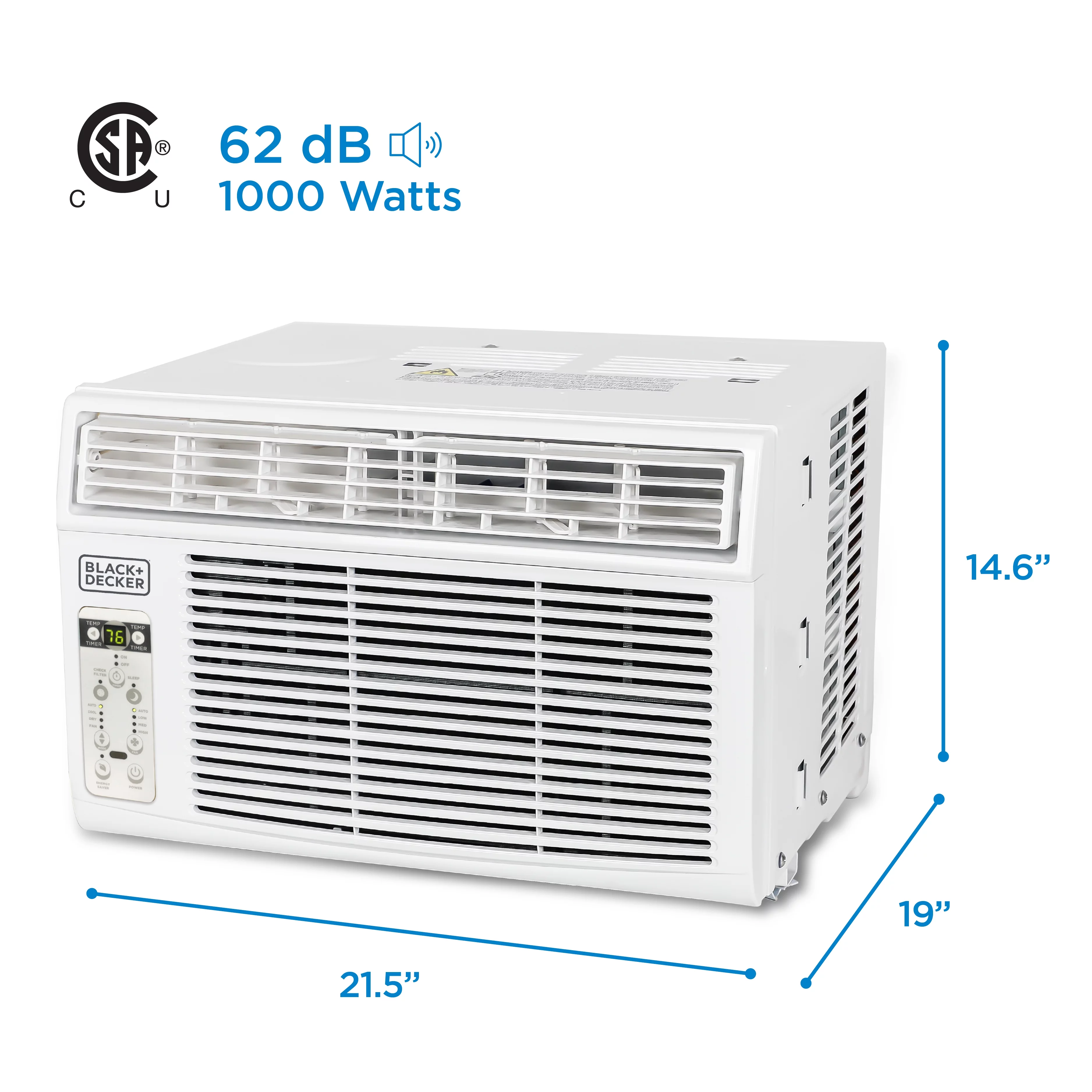 BLACK+DECKER BD145WT6 Window Air Conditioner 14,500 BTU, Cools up to 700 Square feet, White