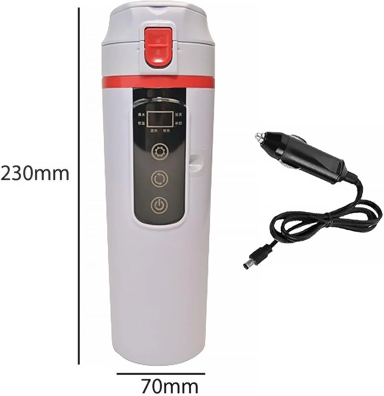 12V 24V Car Kettle Boiler Travel Coffee Mug Temperature Display Heated Water Boiler Heater Cup for Tea Coffee Work