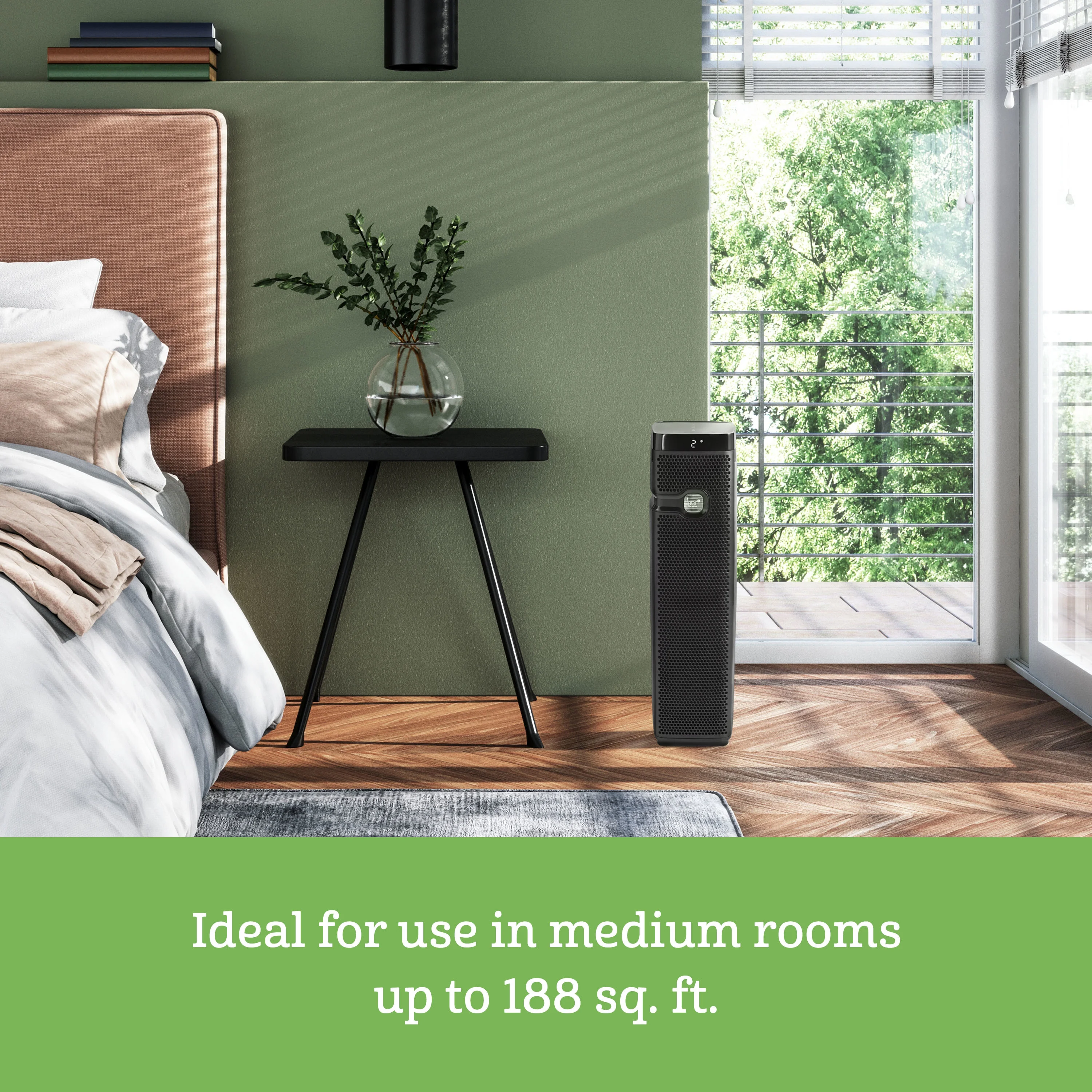 Holmes Aer1 True Hepa Air Purifier Tower, with Timer and Filter Light, (HAP9435B), Medium Room