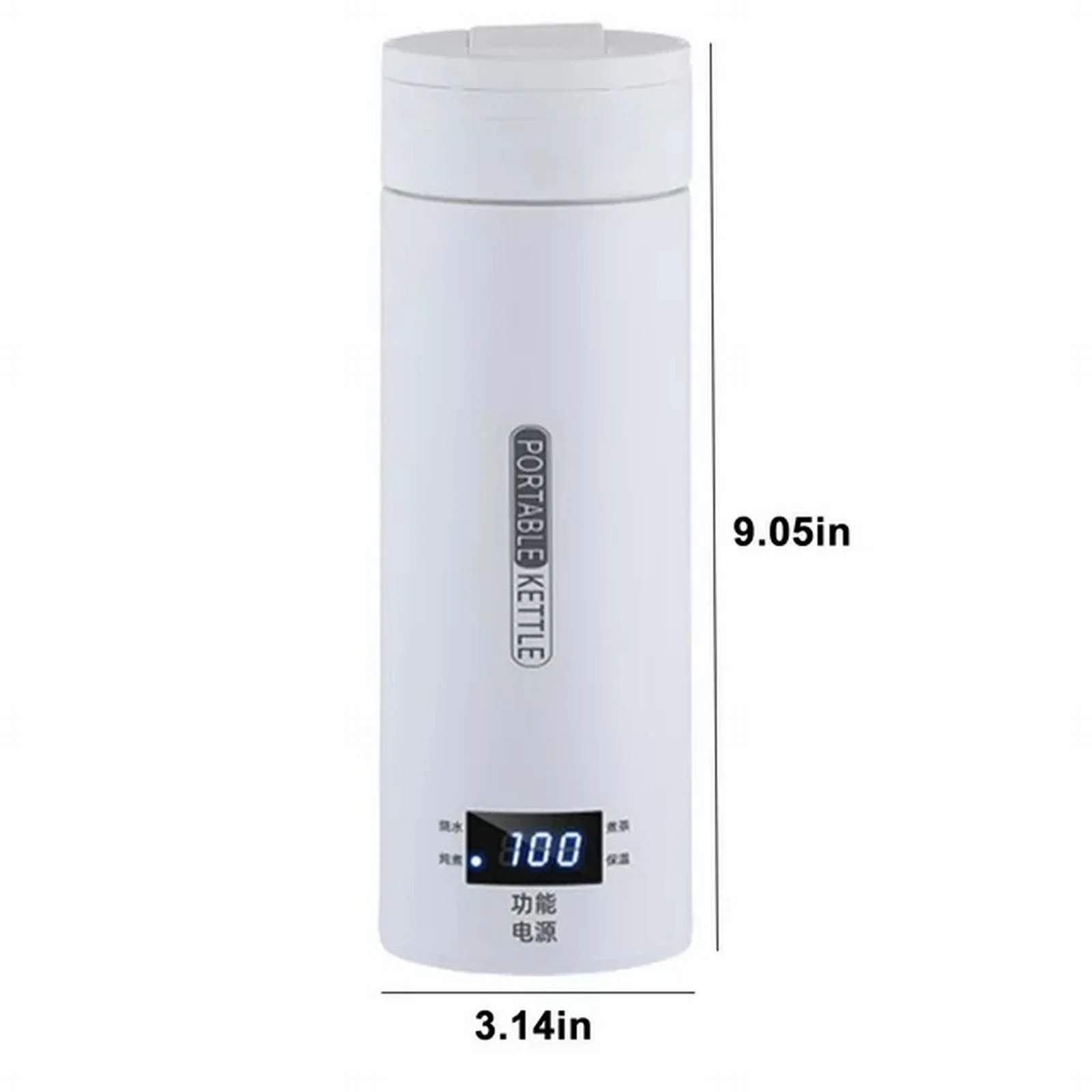 HANXIULIN Travel Electric Kettle Small Portable Mini Tea Coffee Hot Water Kettle Water Boiler for Travel & Work With Cup Bag Auto Shut Off & Boil Dry (500 Ml White) Kitchen Home