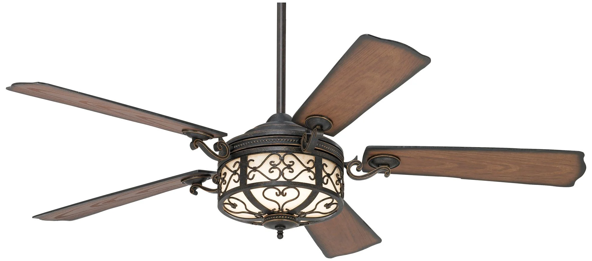 54' Casa Vieja Hermitage Rustic Indoor Outdoor Ceiling Fan with Dimmable LED Light Remote Control Golden Forged Walnut Damp Rated for Patio Exterior