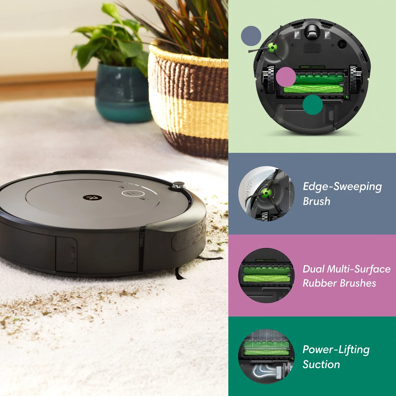 iRobot? Roomba? i1 (1152) Robot Vacuum - Wi-Fi? Connected Mapping, Works with Google, Ideal for Pet Hair, Carpets