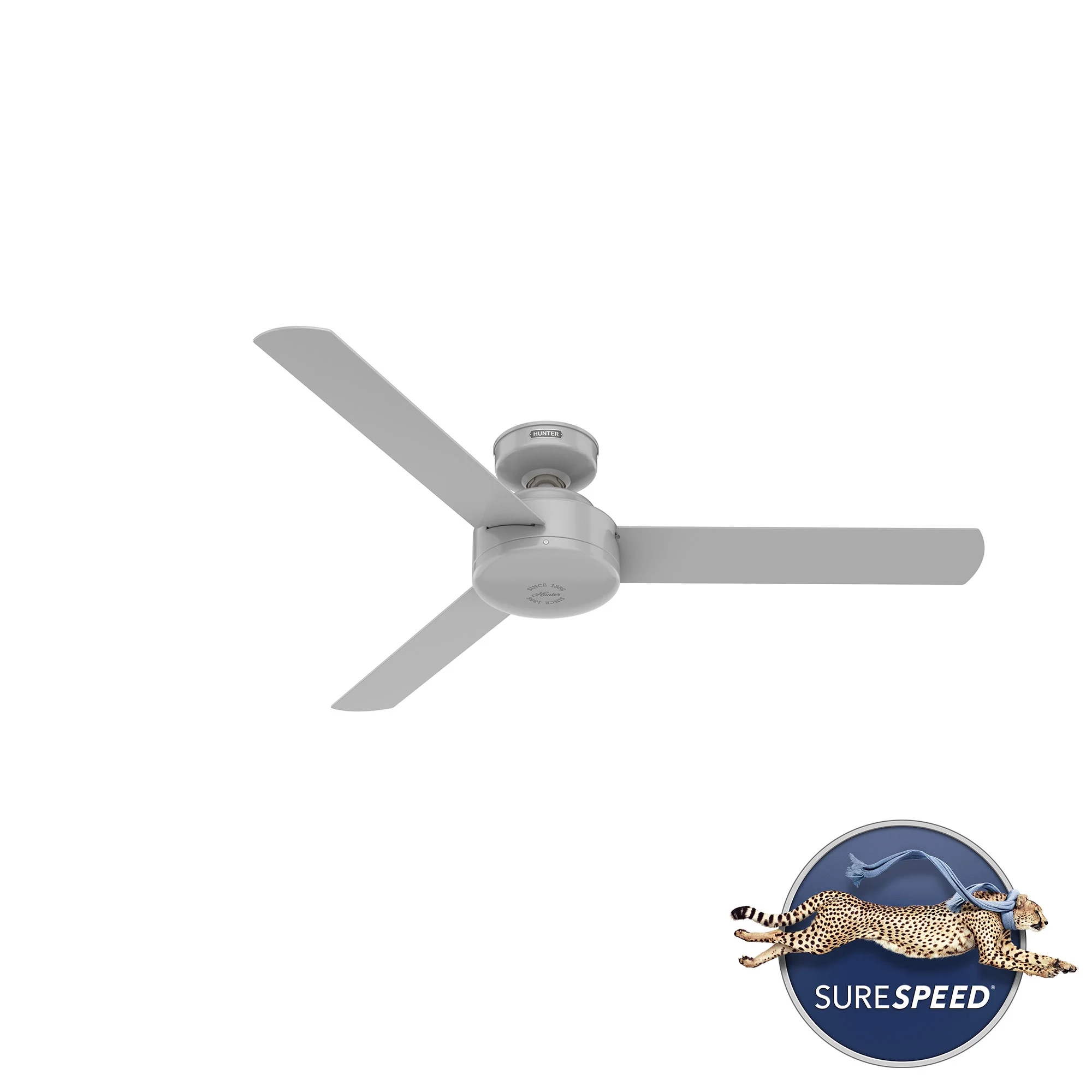 HUNTER - 52383 - Hunter 52 inch Presto Dove Grey Ceiling Fan and Wall Control