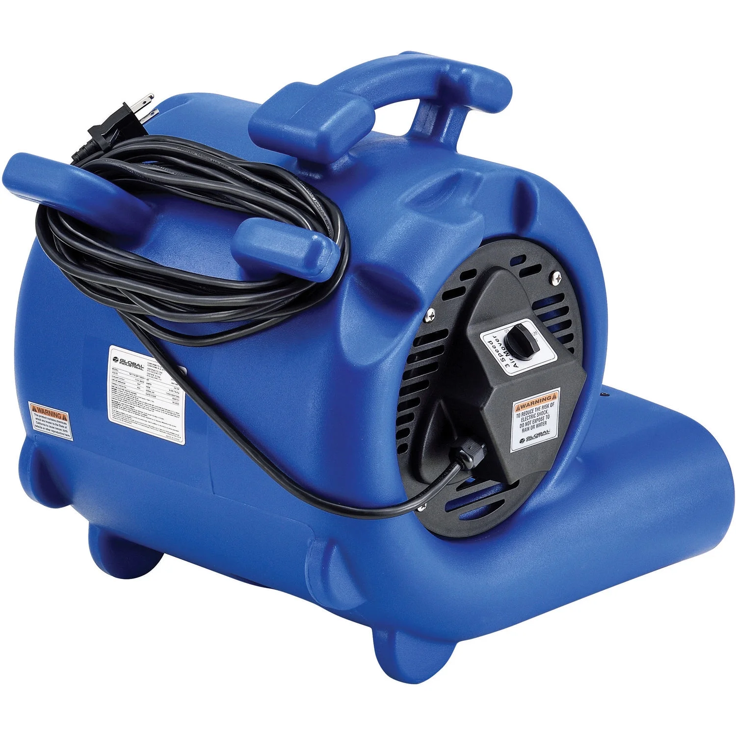 Global Industrial Floor Dryer, 3 Speed, 3/4 HP, 2800 CFM