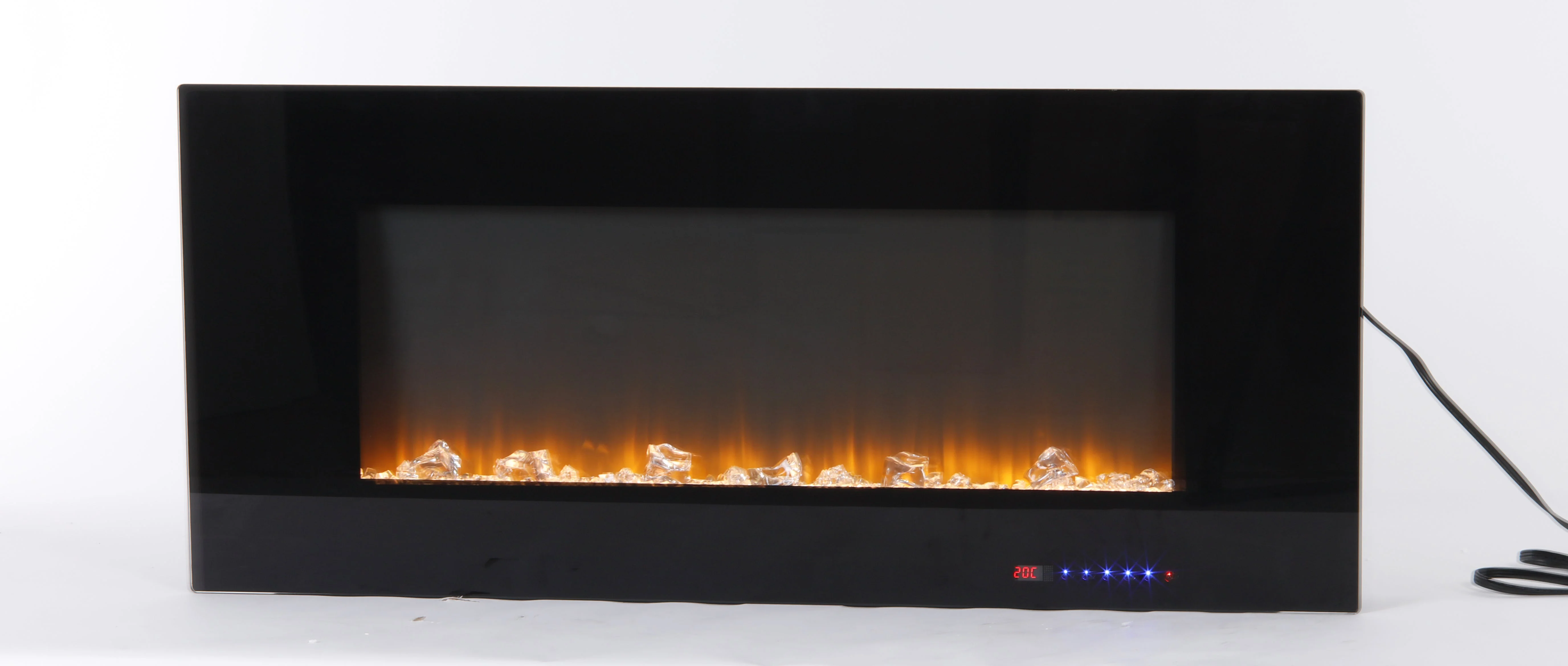 42 Inches Electric Fireplace, Wall Mounted Fireplace with Overheating Protection, 750/1500W Fireplace Heater and Linear Fireplace for Bedroom, Living Room and Office