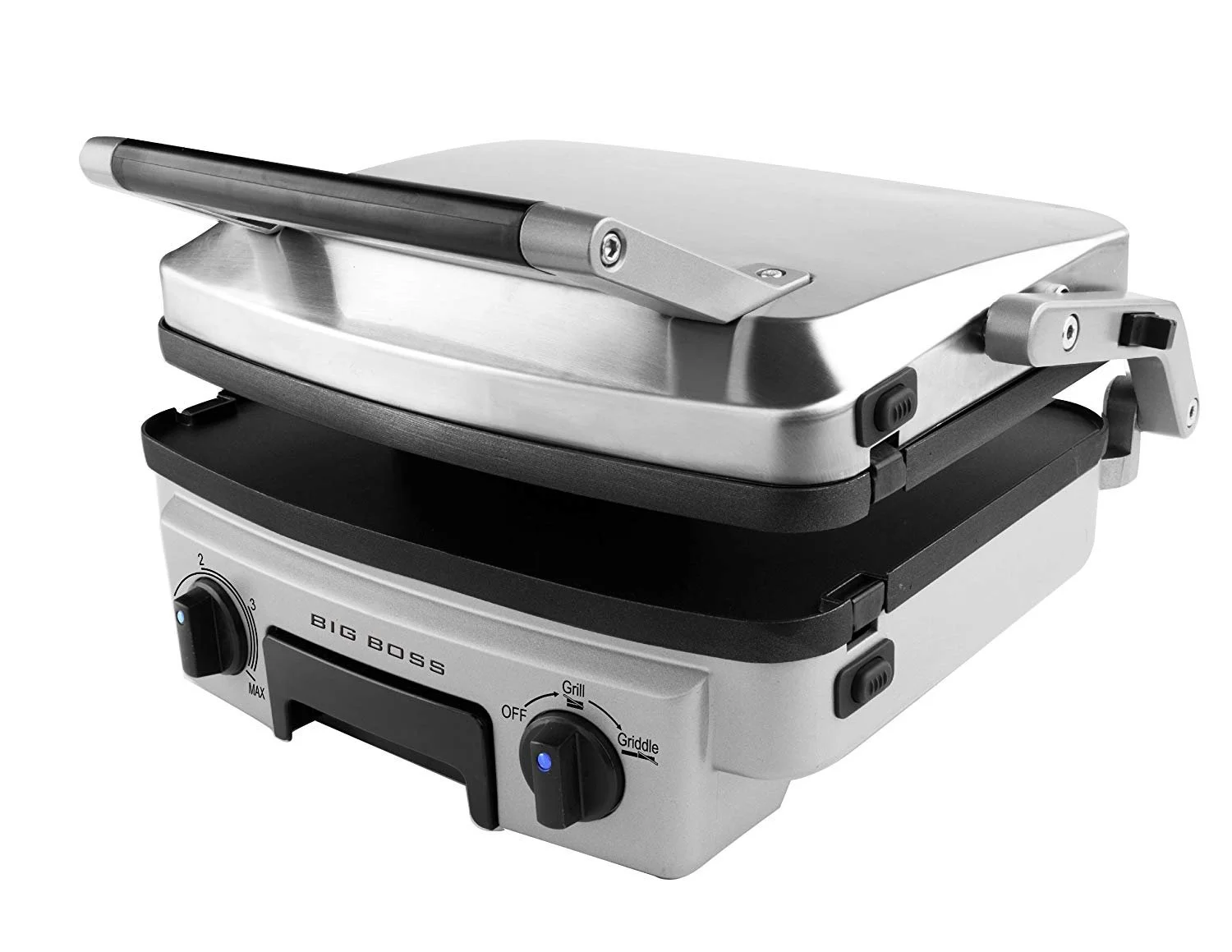 Big Boss Stainless Steel Reversible Grill, 1500-Watt