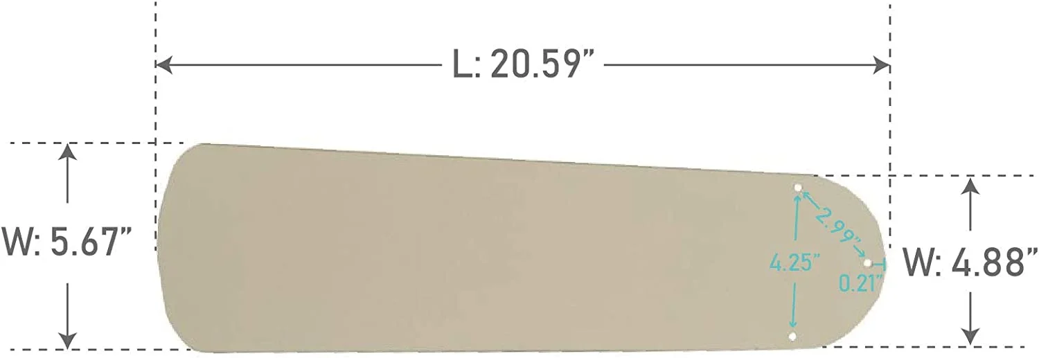 Craftmade B552P-OBN 52' Outdoor Plus Series Blades In Brushed Nickel