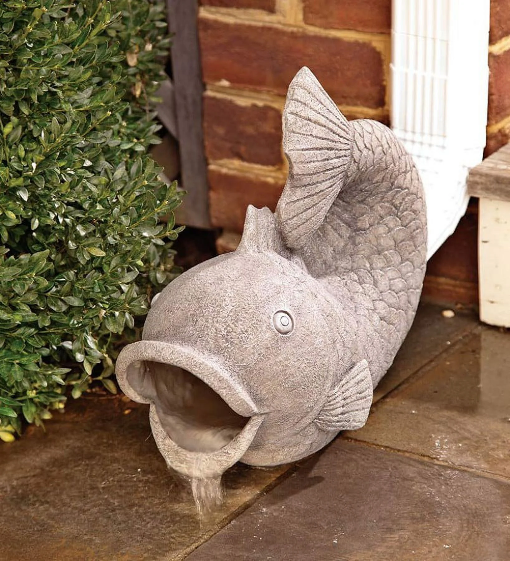 Friendly Fish Decorative Garden Downspout - 15 L x 6 W