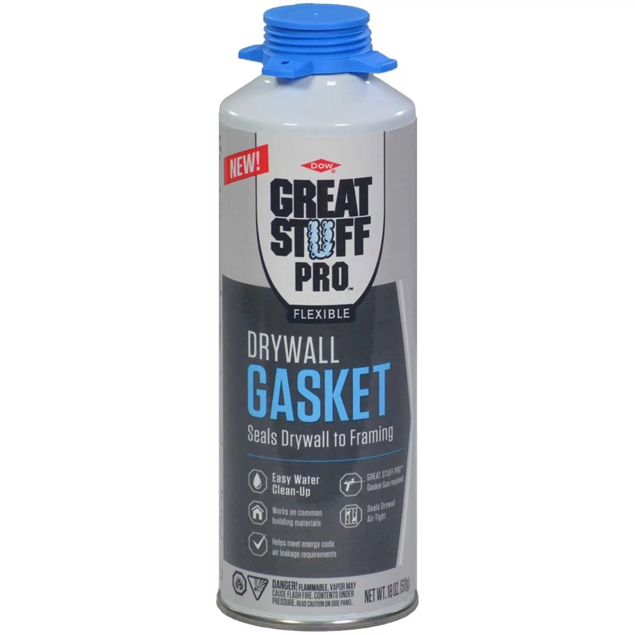 GREAT STUFF PRO Flexible Drywall Gasket - 18 oz, One Component, Water Based, Air Cured, Drywall Sealant. Pack of 6. for Use Only with Great Stuff Pro Gasket Dispensing Gun Not Included